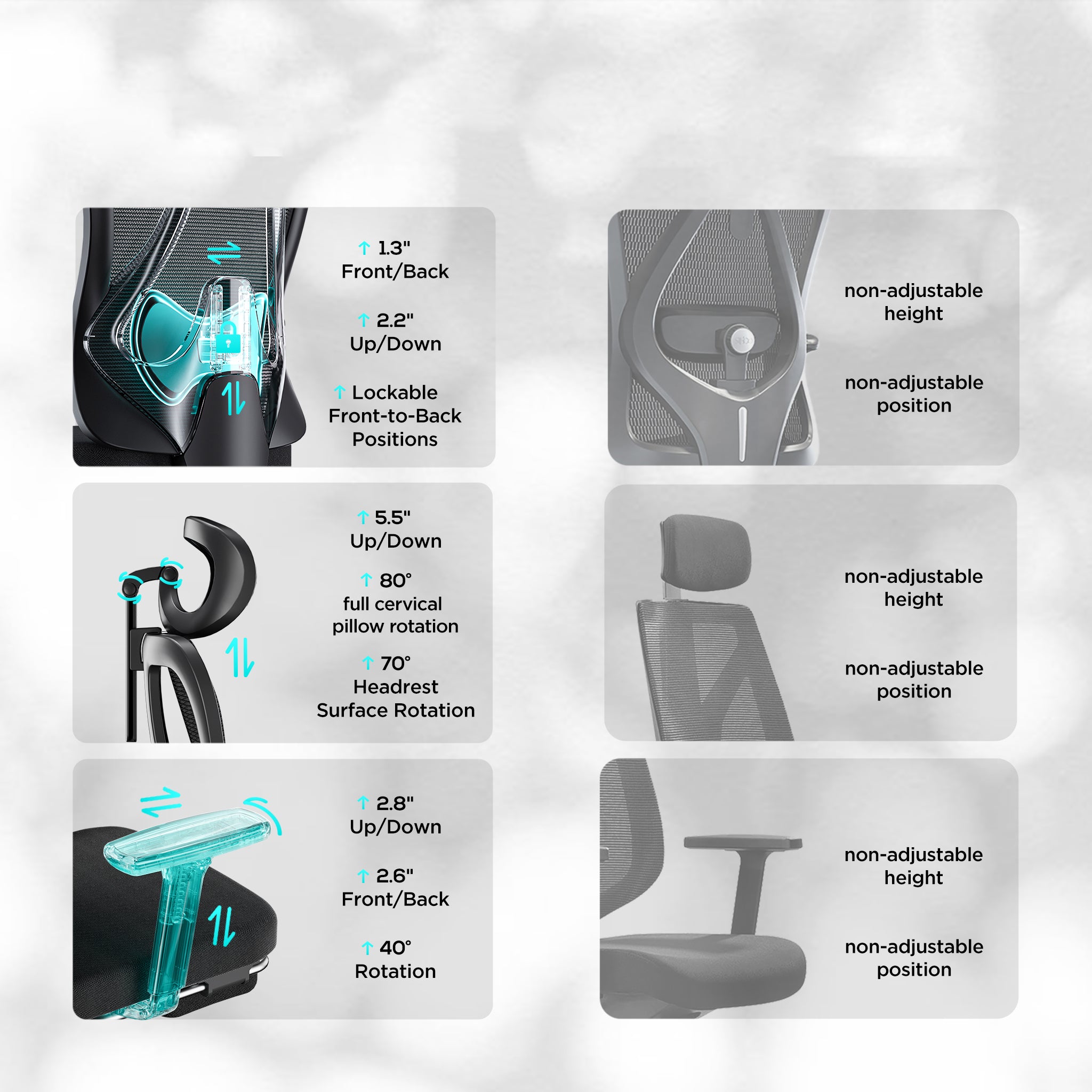 Hbada_P3_office_Chair with footrest upgrade black ergonomic design