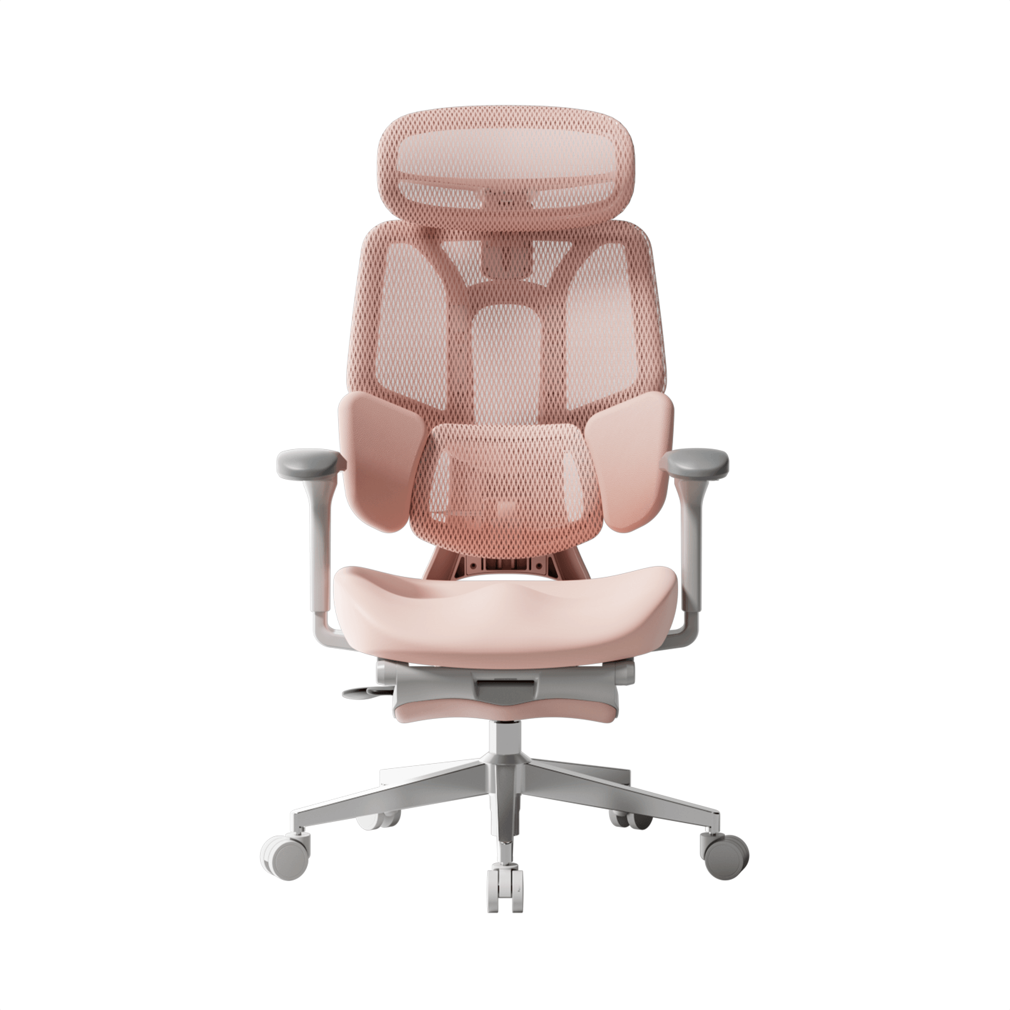 HBADA E3 Air Pink office chair with mesh back and adjustable armrests