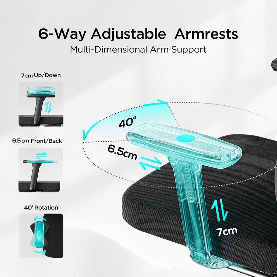 HBADA P3 Ergonomic Chair with Footrest