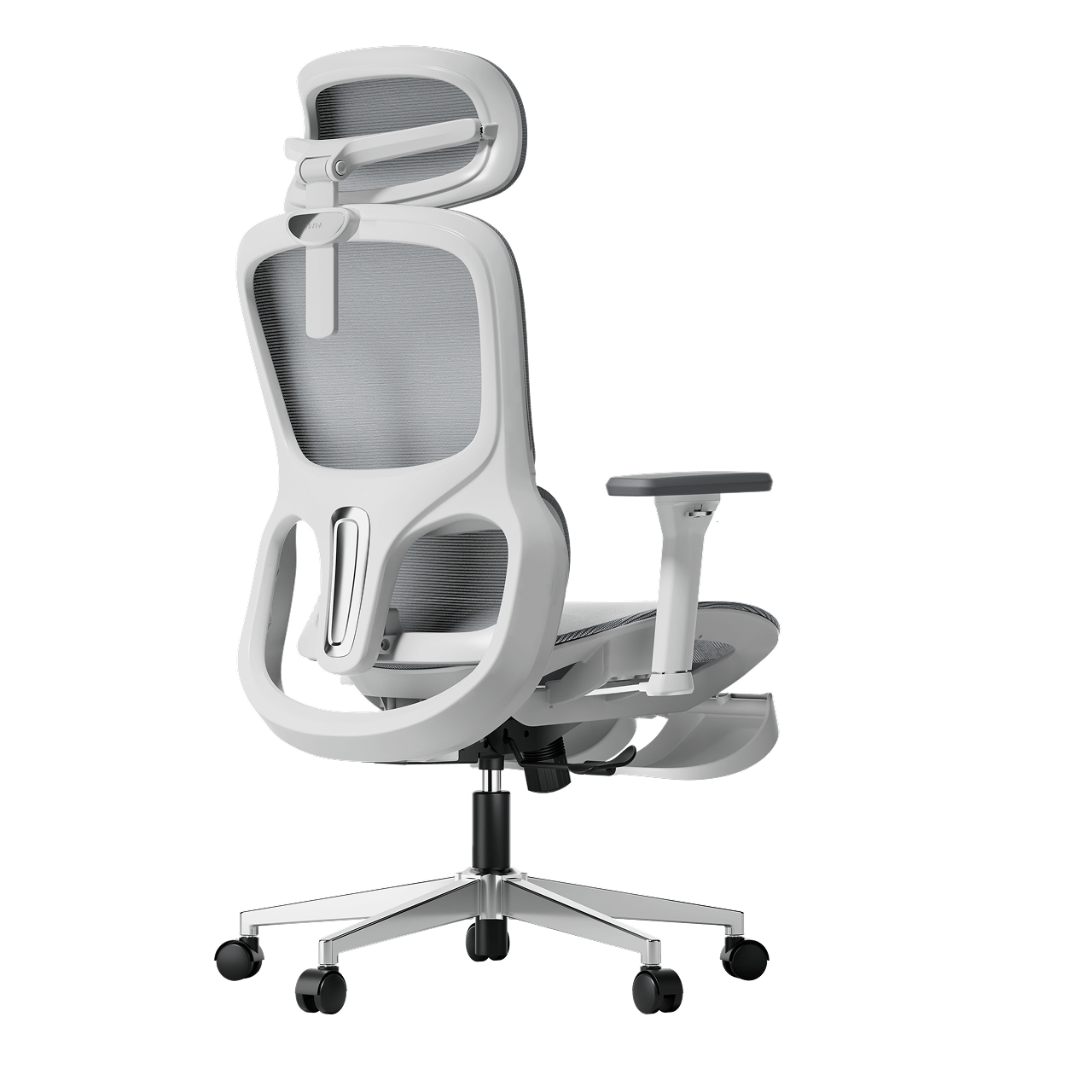 P2 Pro Ergonomic Office Chair with Footrest mesh back-Gray~0-1