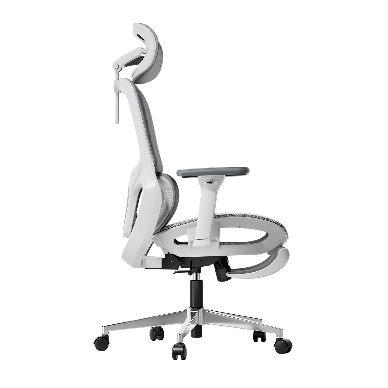 P2 Pro Ergonomic Office Chair with Footrest S-curve-Gray