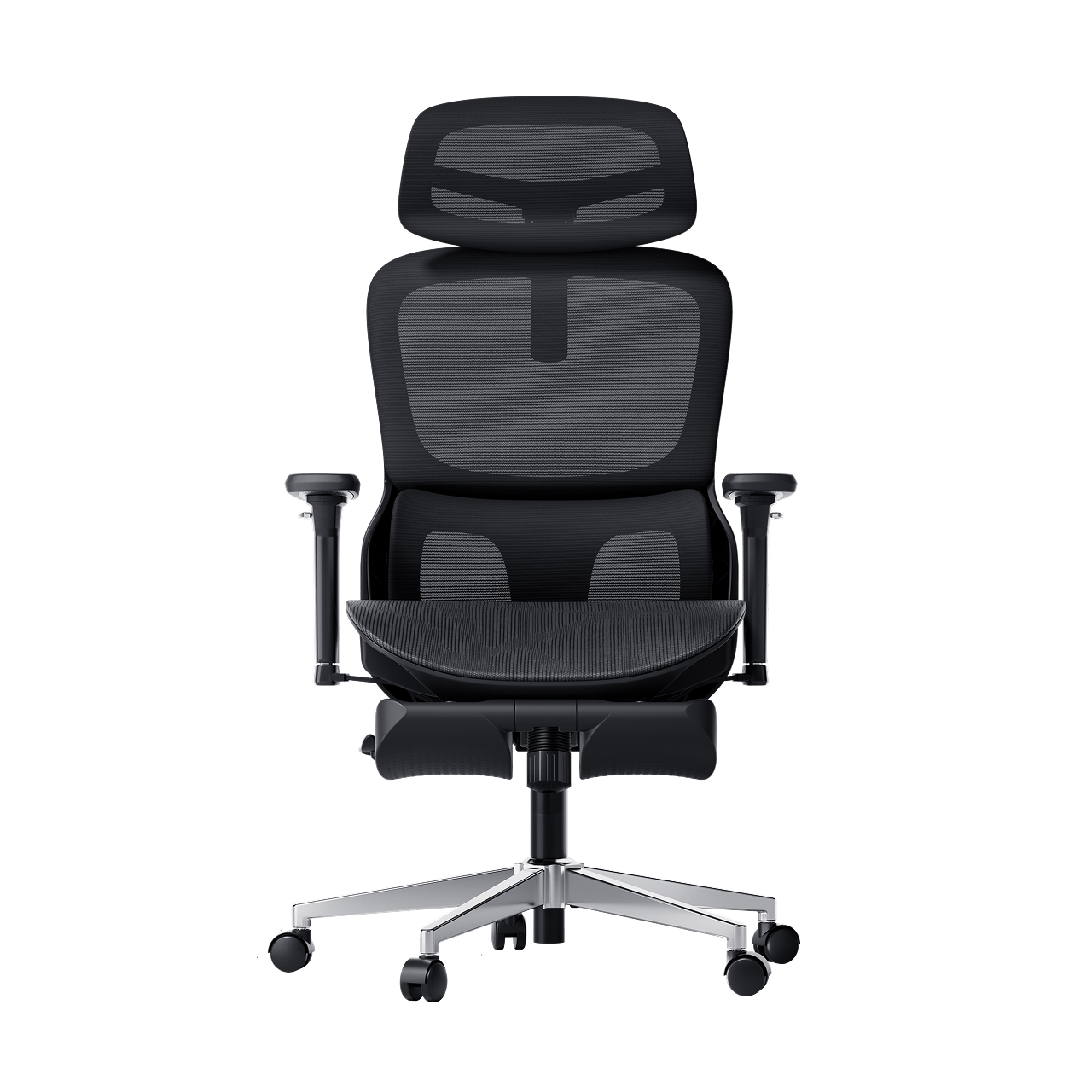 P2 Pro Ergonomic Office Chair with Footrest-Black