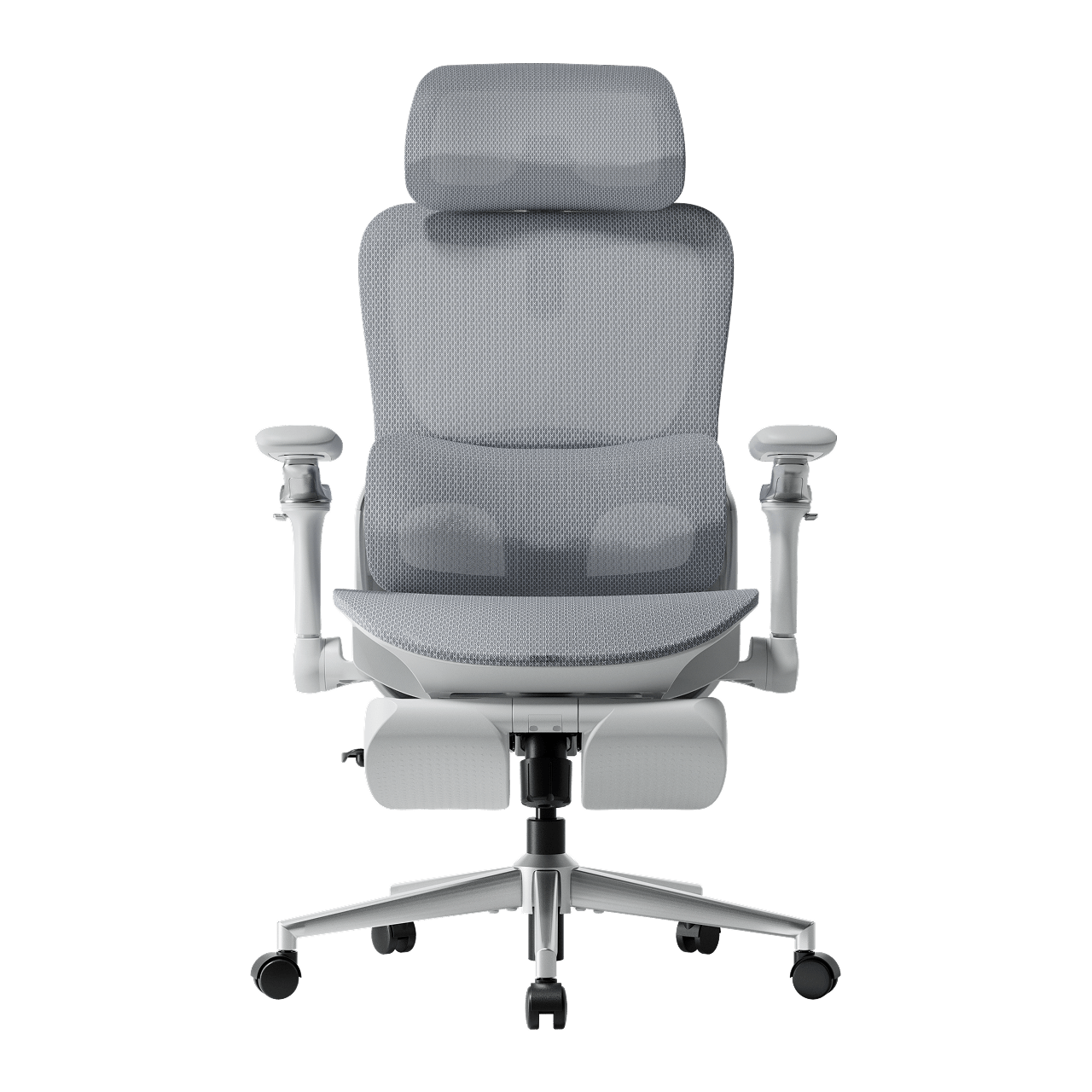 hbada P2 Ultra Gray office chair with footrest-Gray~0-2