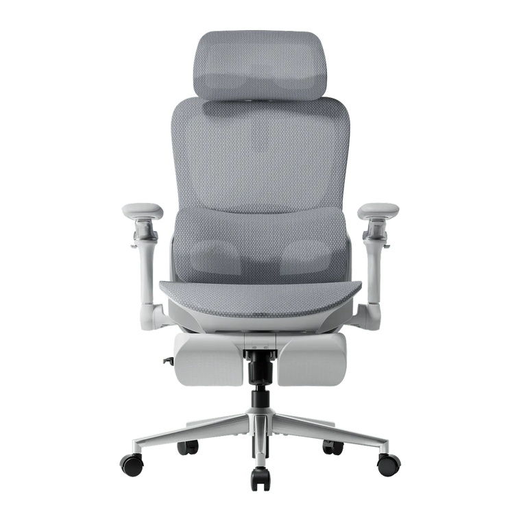 hbada P2 Ultra Gray office chair with footrest-Gray~0-2