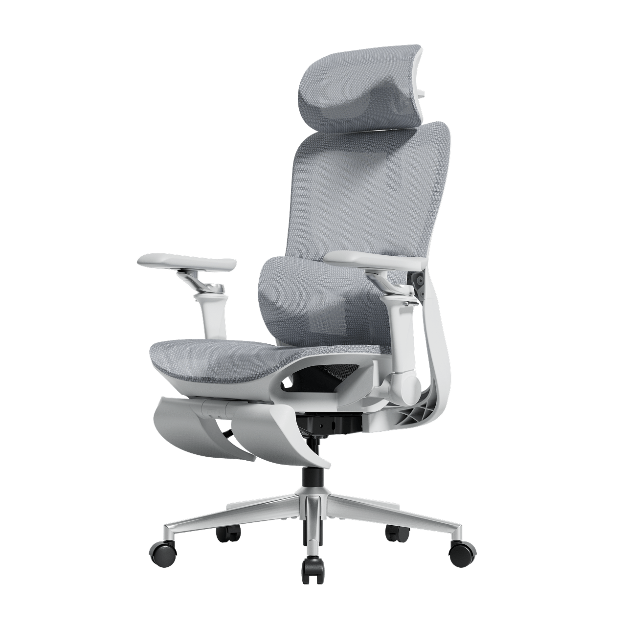 hbada P2 Ultra ergonomic office chair with footrest-Gray