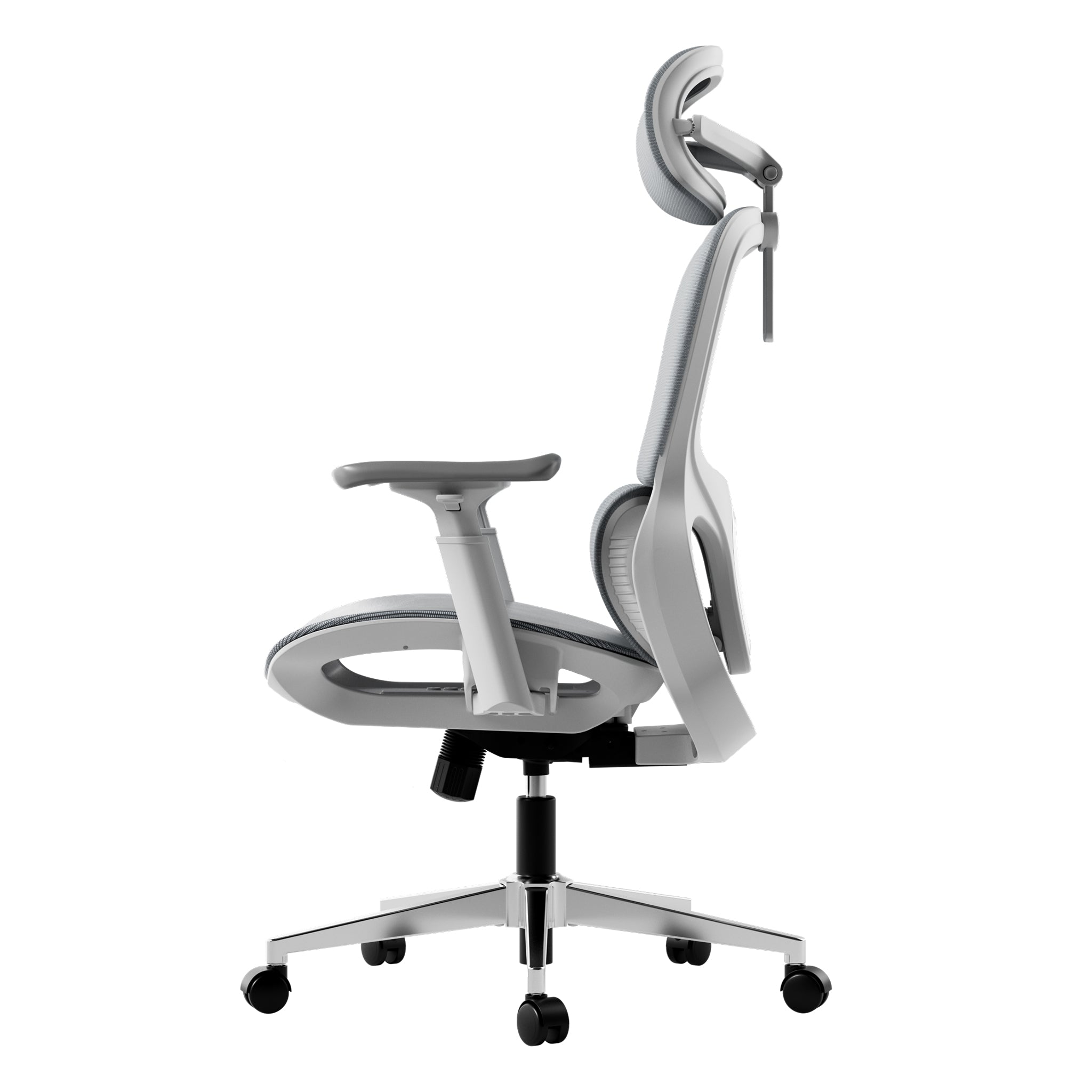 P2 Ergonomic Office Chair without footrest gray left