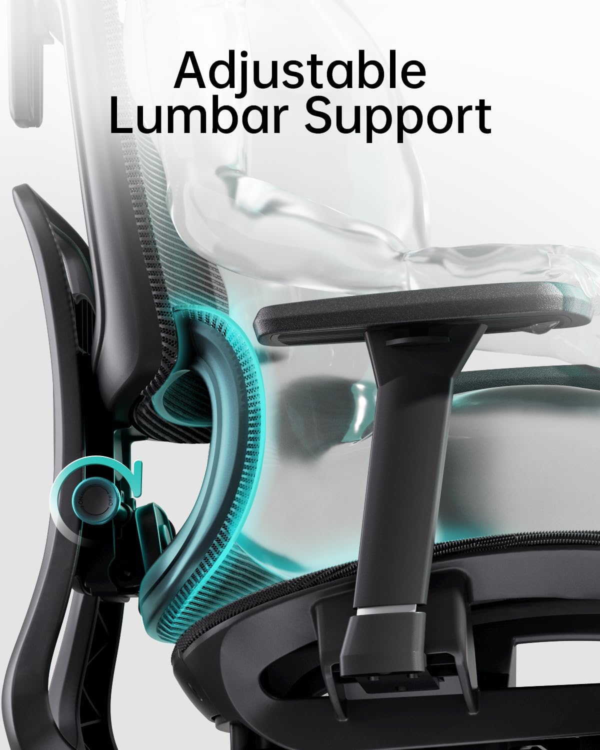 HBADA E2 Ergonomic Office Chair black lumbar support
