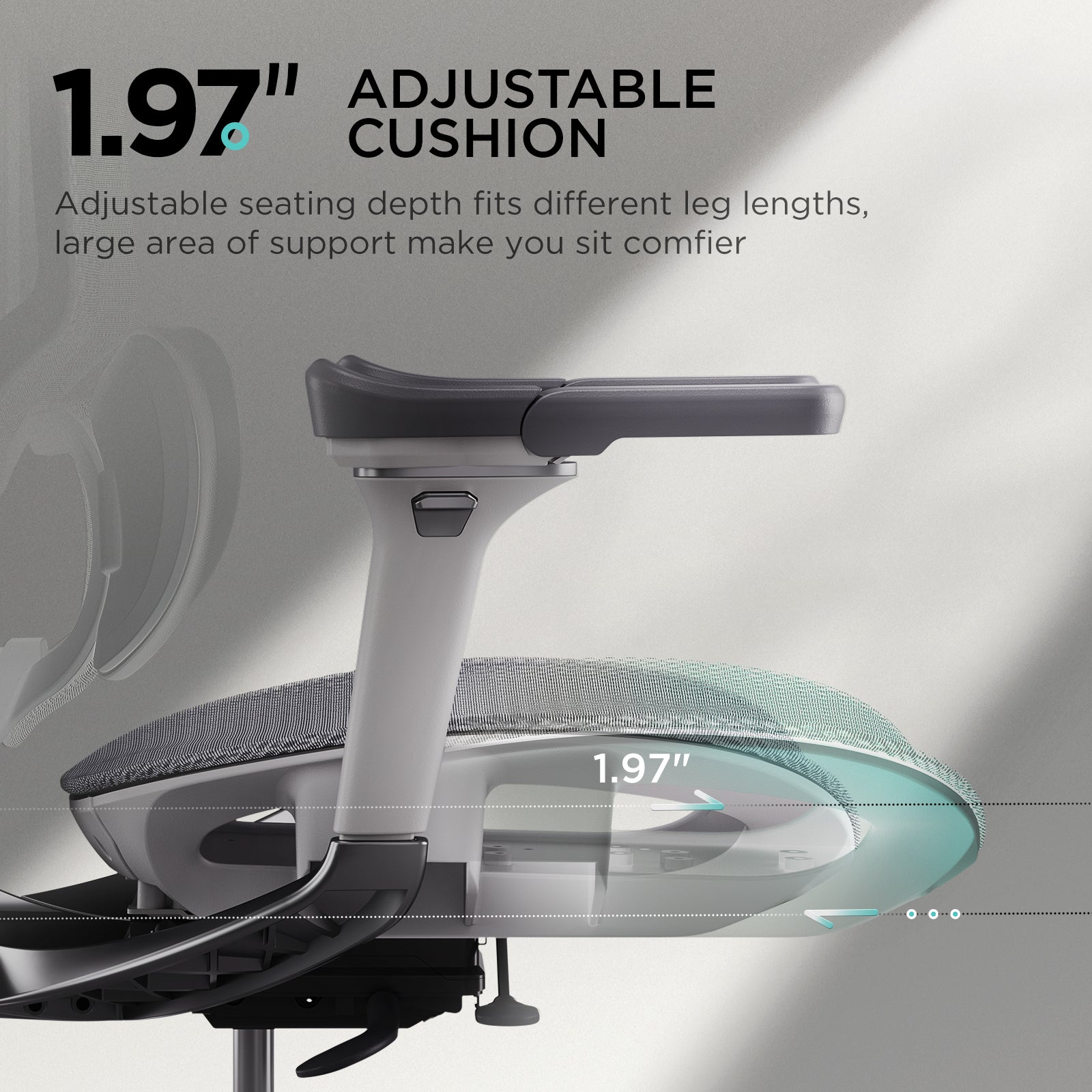 HBADA E3 Pro Ergonomic Office Chair adjustable seat depth