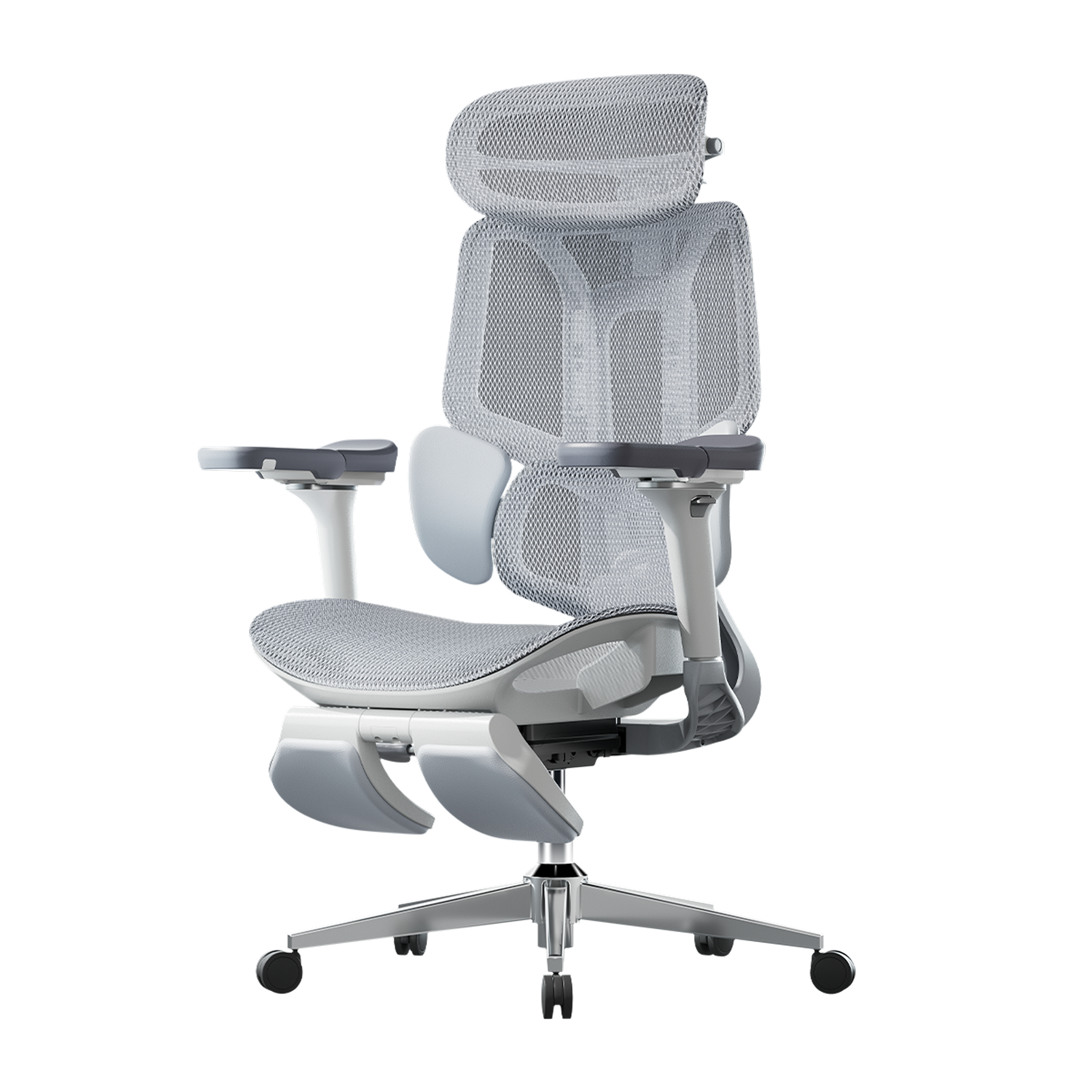 HBADA E3 Pro Ergonomic Office Chair with footrest-gray