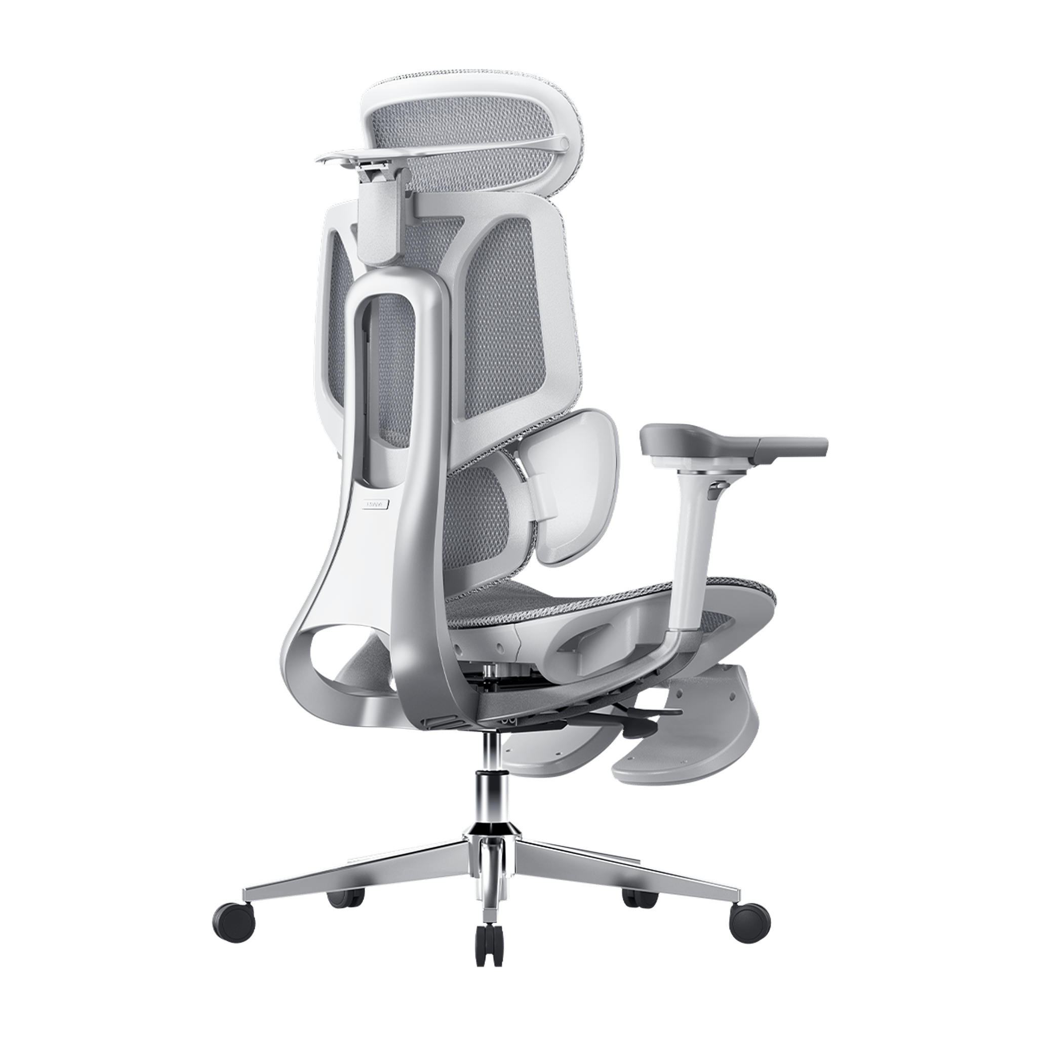HBADA E3 Pro Ergonomic office Chair with Footrest-gray