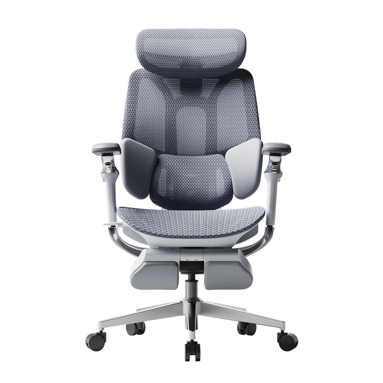 Ergonomic office chair with mesh back and seat gray ~0-0