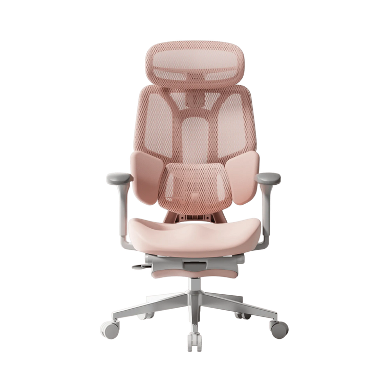 Premium ergonomic task desk chair product render with clean studio background~1-2-1