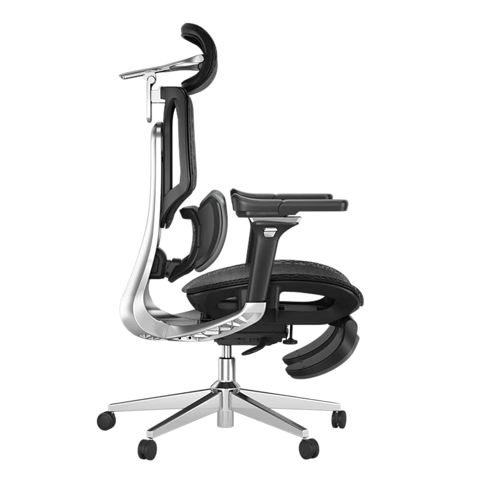 HBADA E3 Pro Ergonomic office Chair with Footrest armrest-black