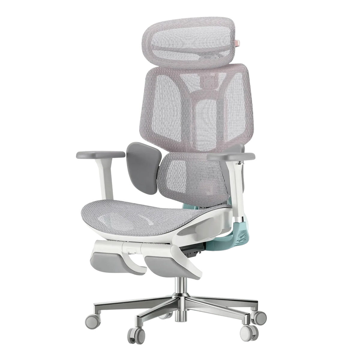 HBADA E3 Pro Ergonomic Chair with Footrest-pink~0-0