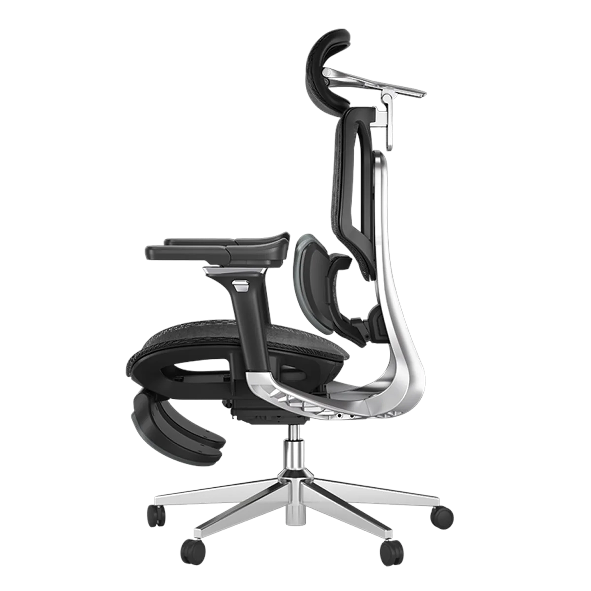 HBADA E3 Pro Ergonomic Office Chair with footrest-black