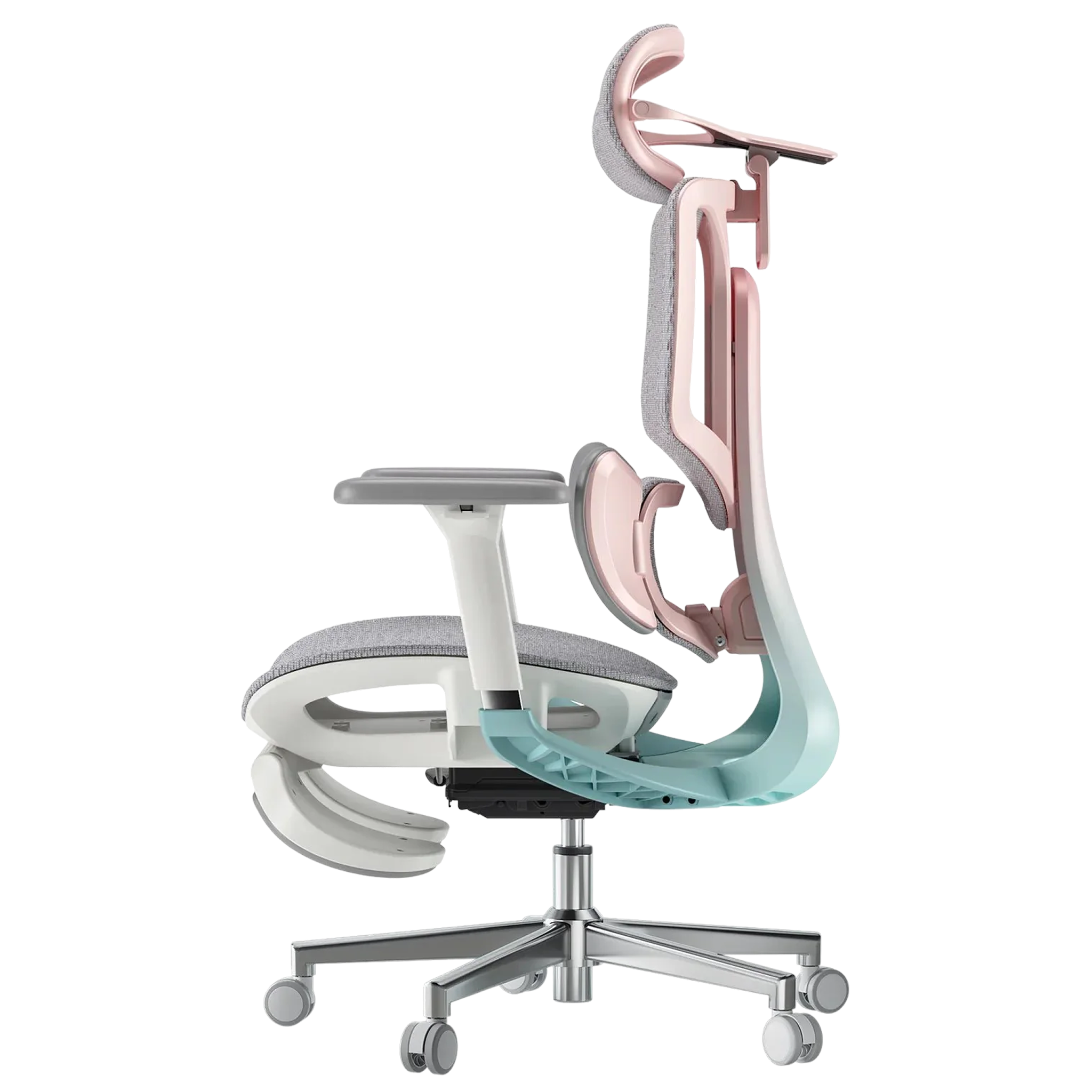HBADA E3 Pro Ergonomic Office Chair with footrest-pink