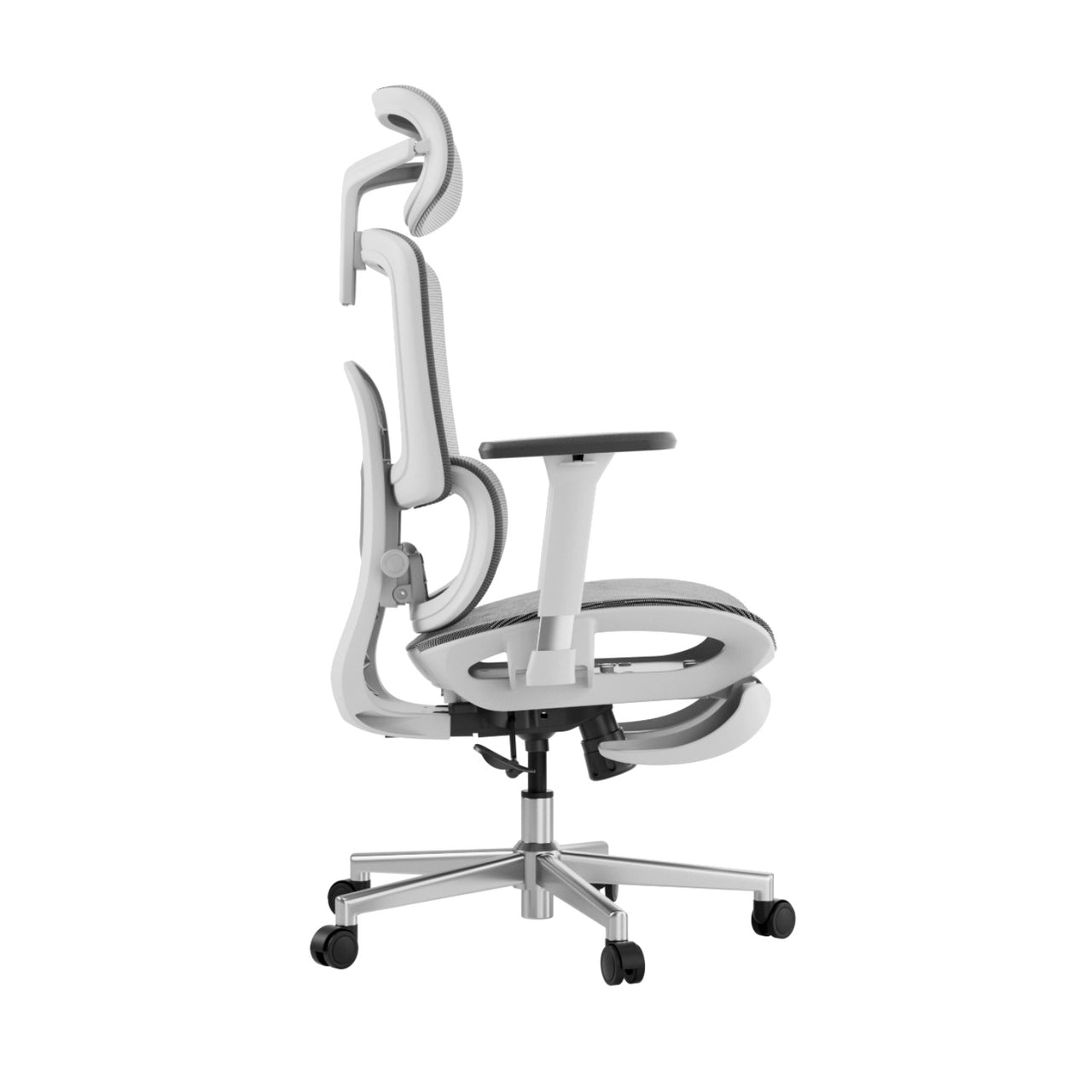 Lifestyle shot of the Hbada Ergo Office Chair White E208, an ideal white desk chair~0