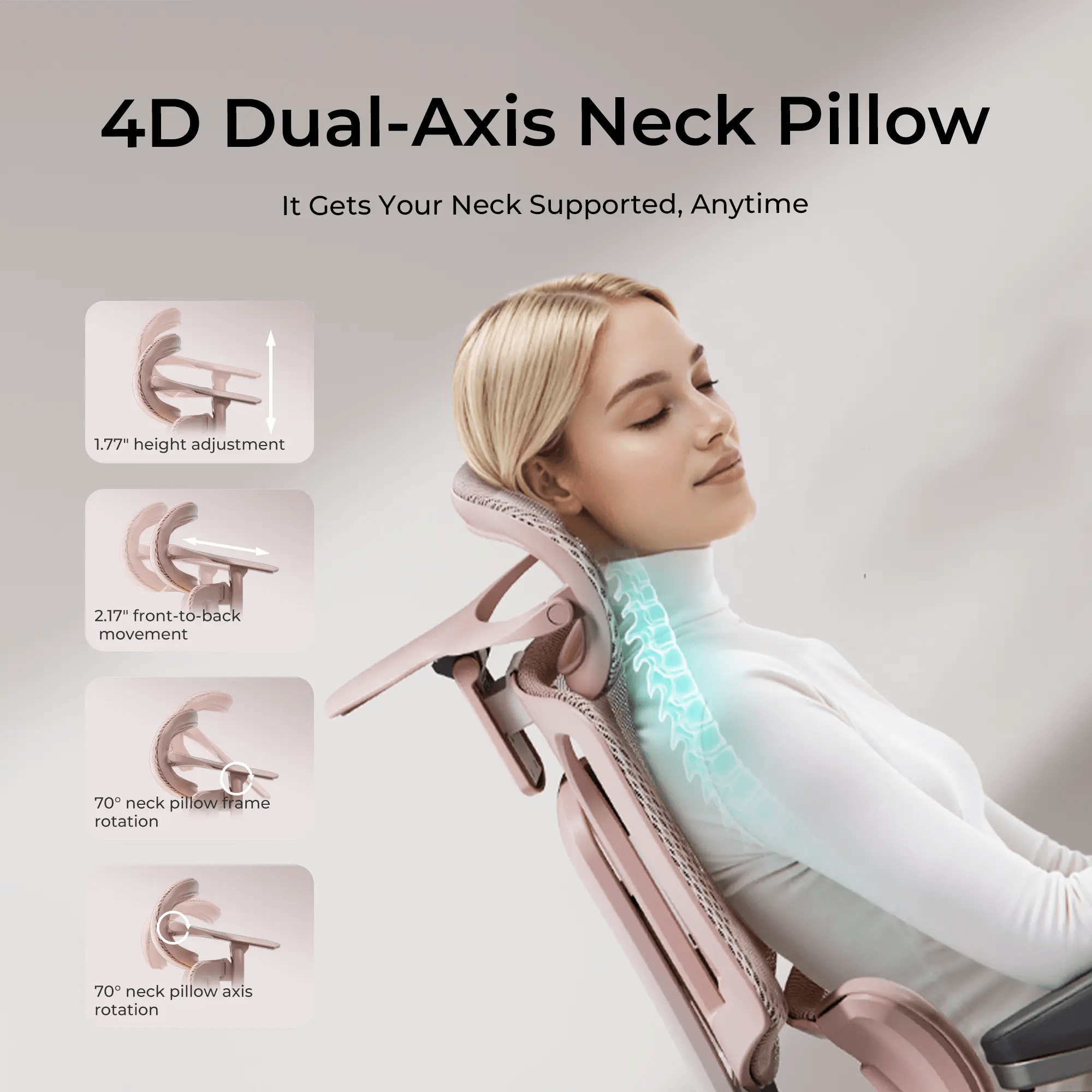 HBADA E3 Air Ergonomic Office Chair Pink