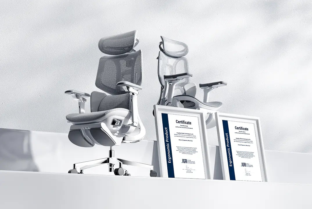 HBADA E3 smart lumbar support mechanism with 26-degree golden curve