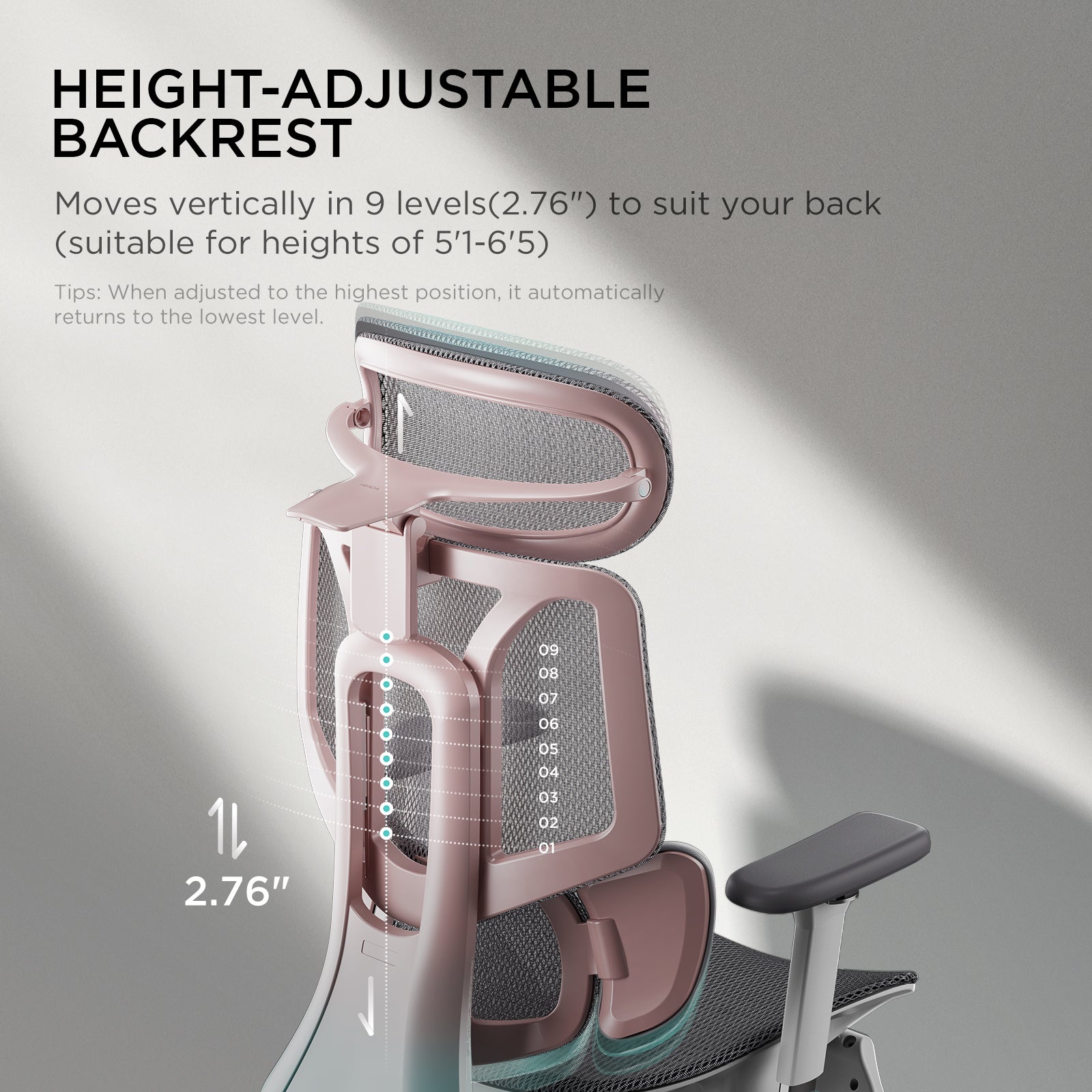 HBADA E3 Pro Ergonomic Office Chair (with Footrest)