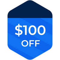 $100 off promo banner for two Hbada ergonomic desk chairs, designed to improve spine health.
