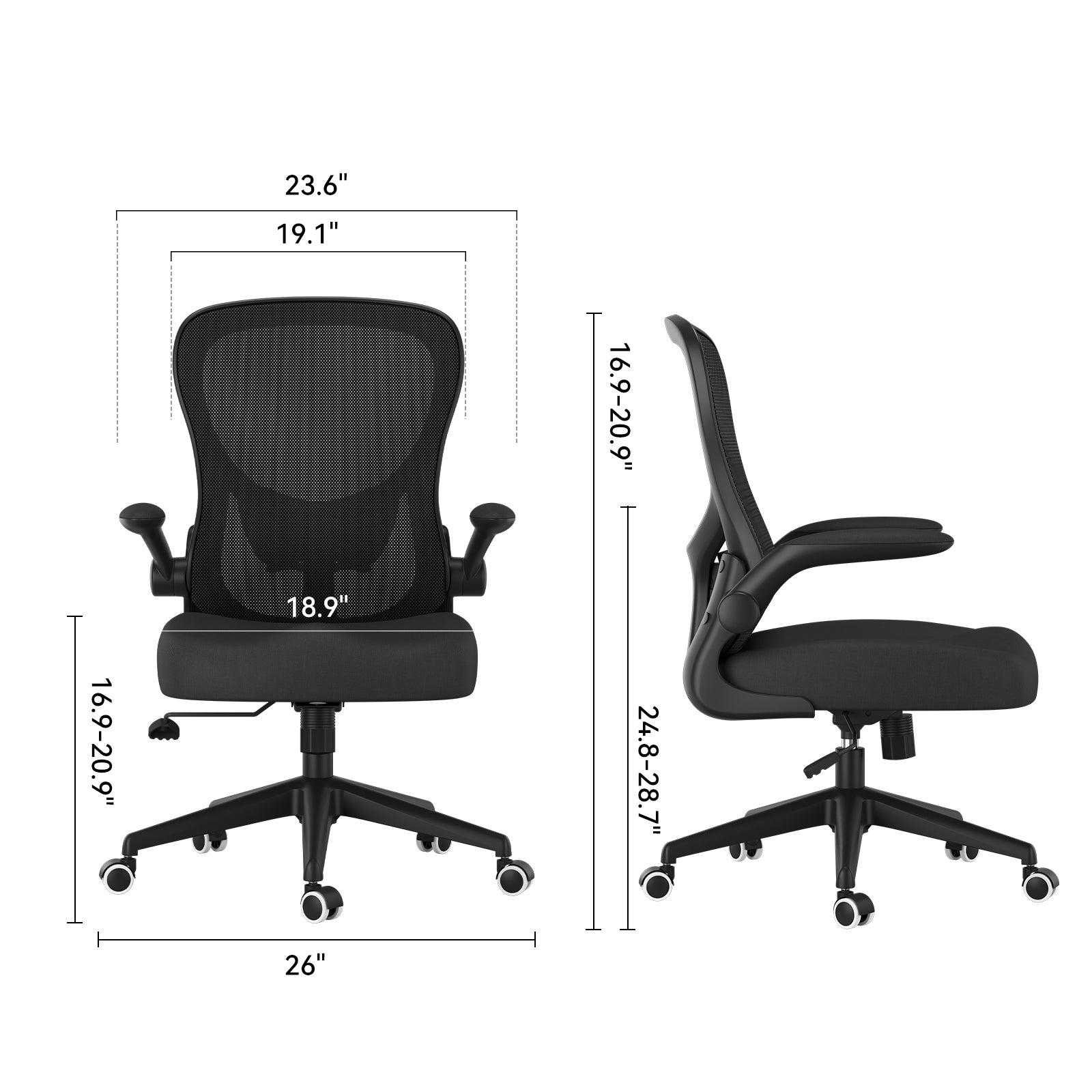 Radar ii ergonomic best sale heavy duty chair black