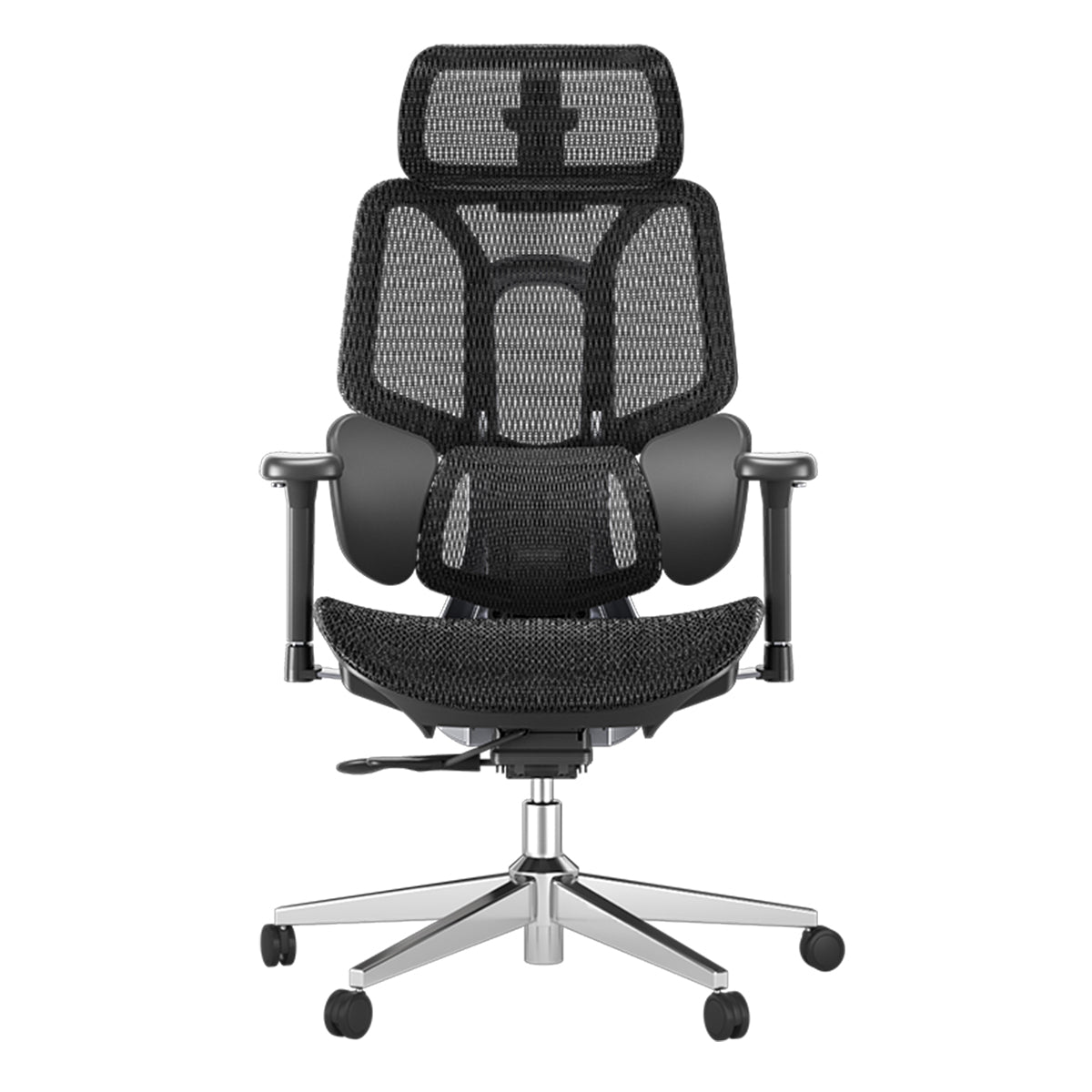 HBADA E3 Air Ergonomic Office Chair without footrest black front~1-0