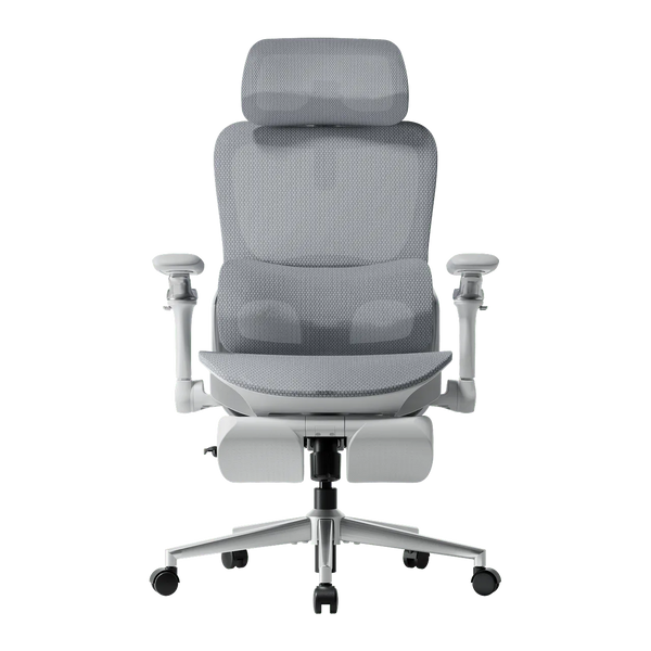 hbada P2 Ultra Gray office chair with footrest-Gray~0-2