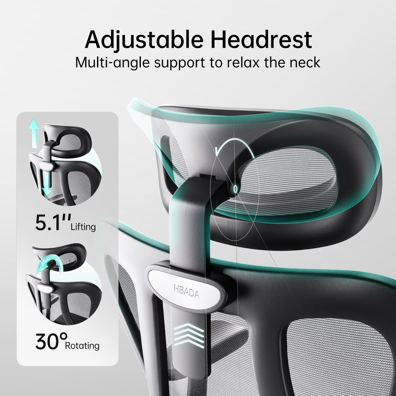 HBADA P3 Ergonomic Chair without Footrest