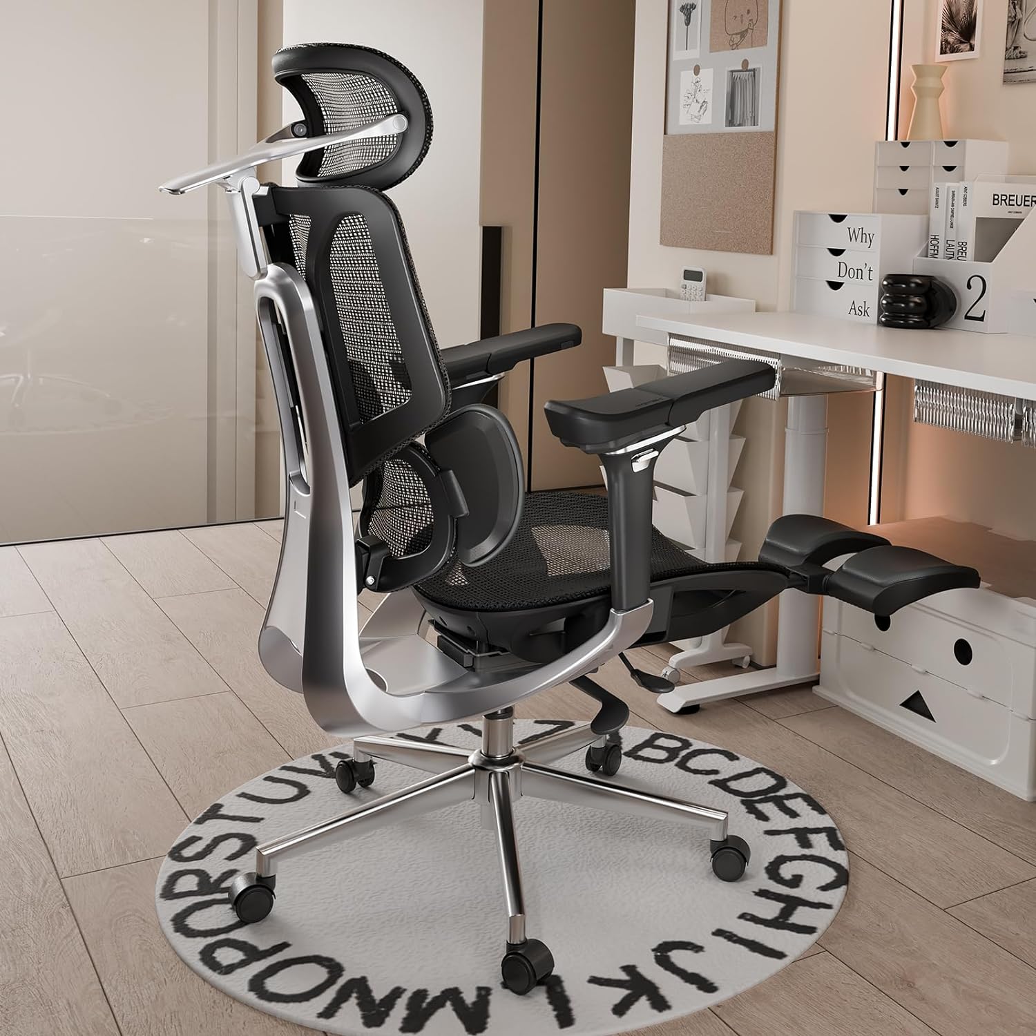 HBADA E3 Ergonomic Office Chair (With footrest) -Black