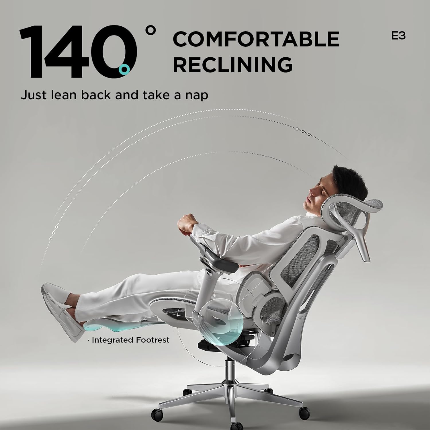 HBADA E3 Pro Ergonomic Office Chair (with Footrest)