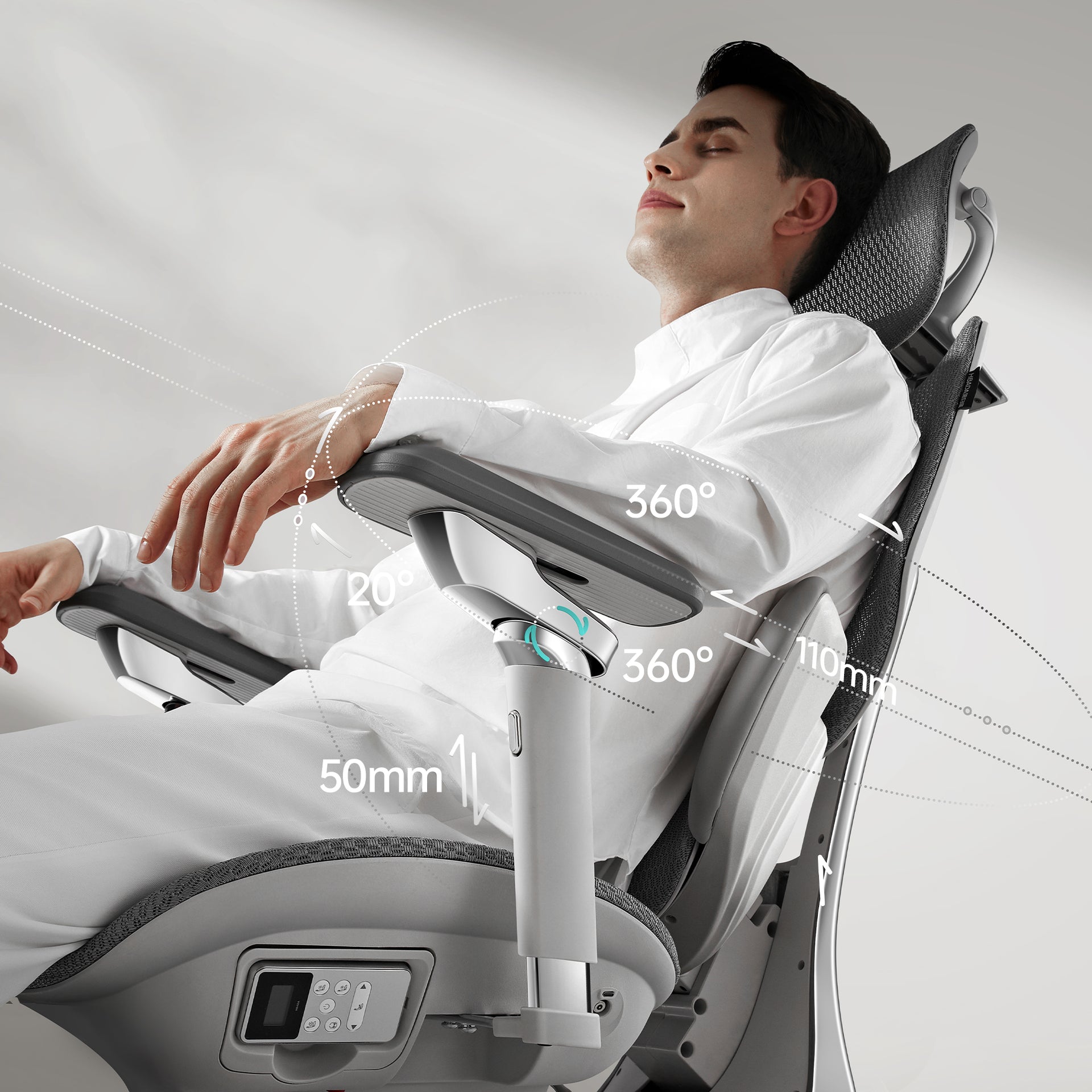 Hbada X7 Smart Ergonomic Chair armrest