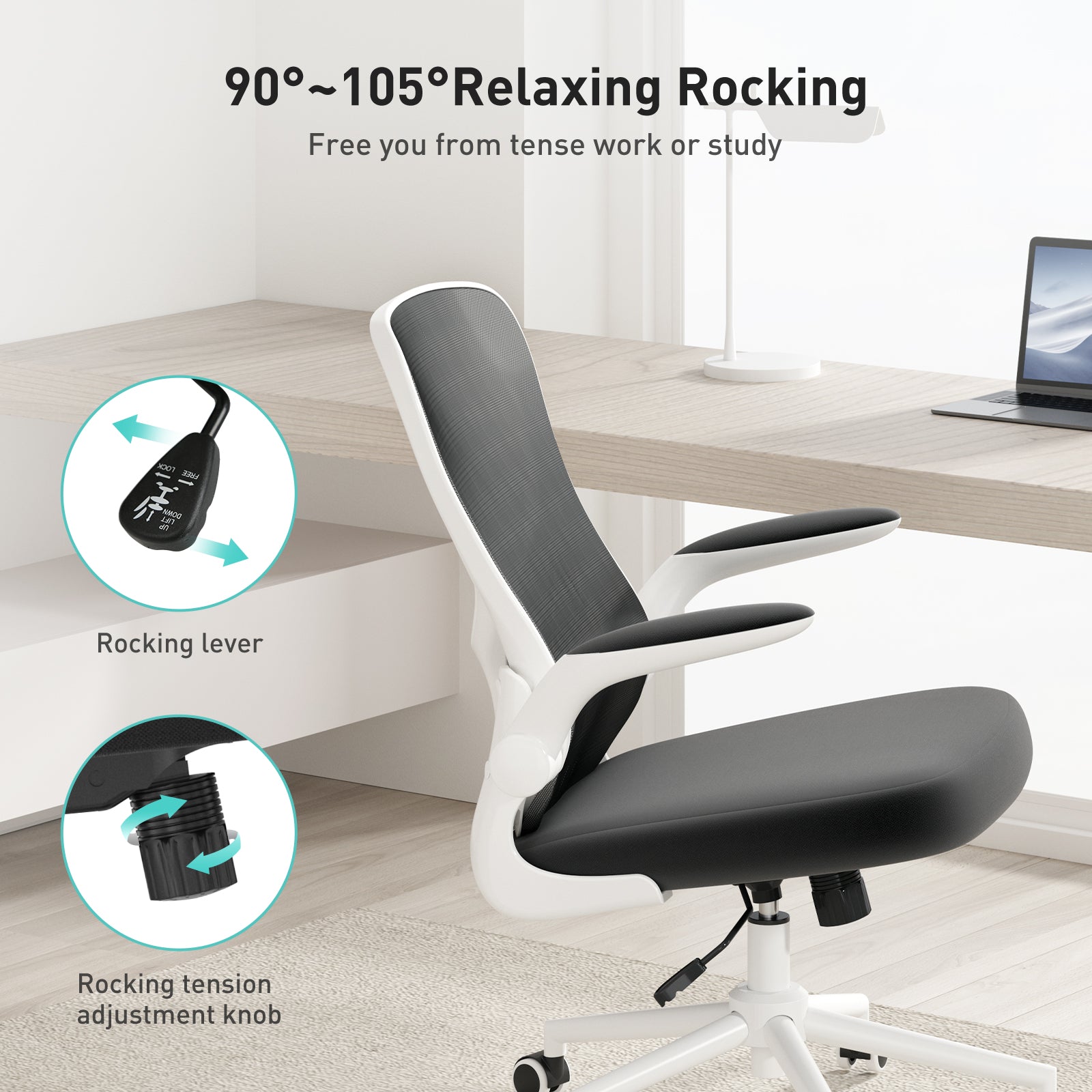 HBADA Butterfly Office Chair White