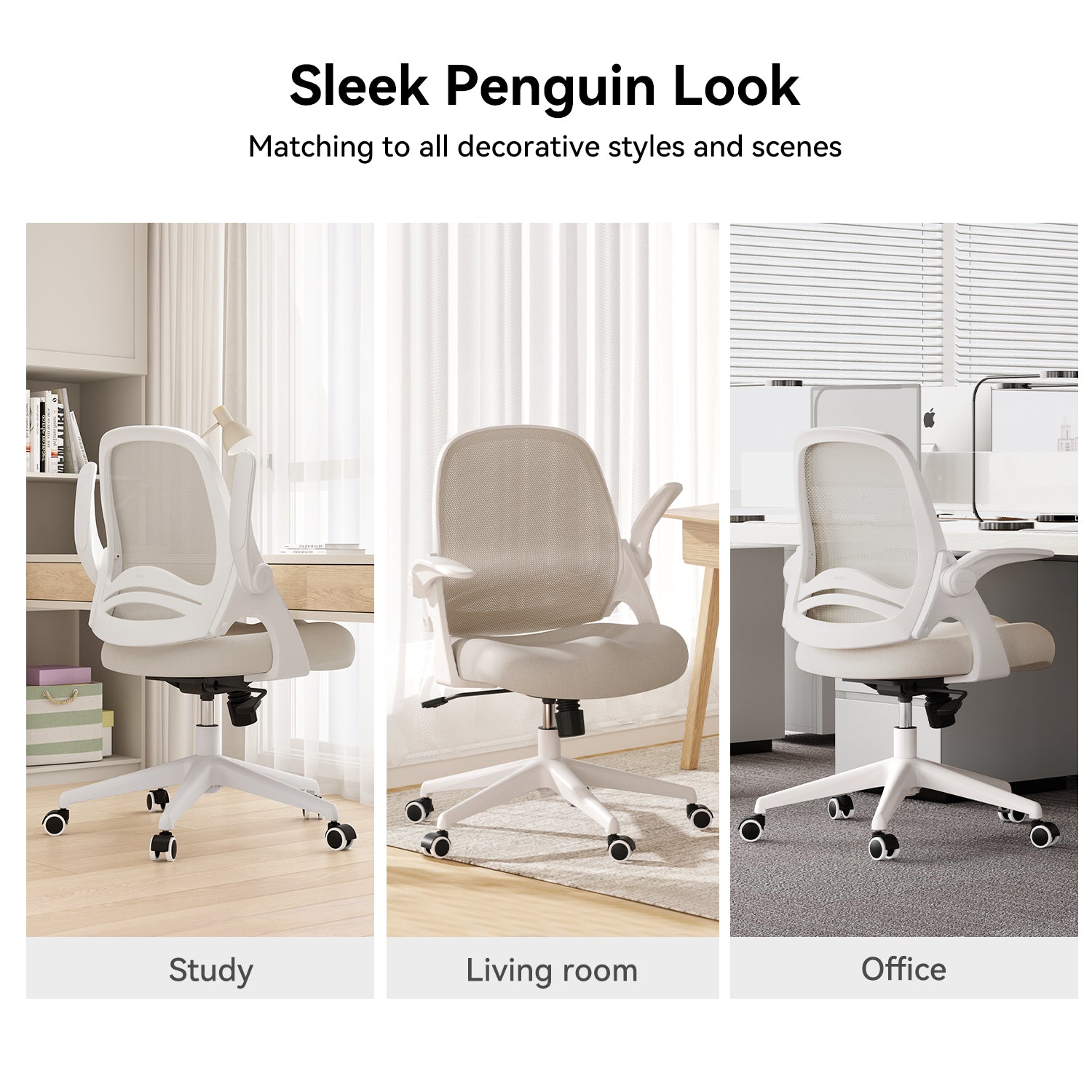 HBADA Penguin-inspired Office Chair--Gray