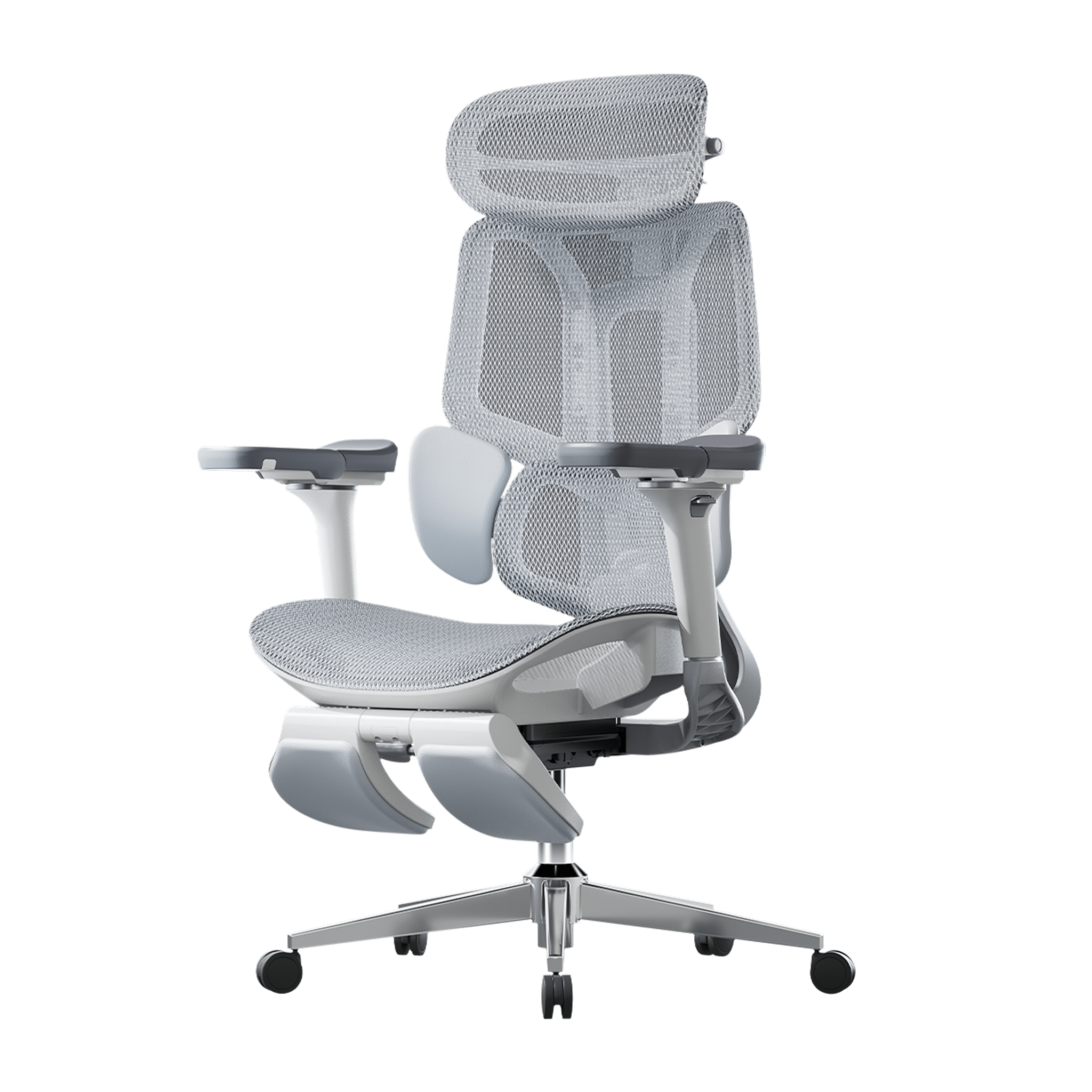 HBADA E3 Pro Ergonomic Office Chair with footrest-gray