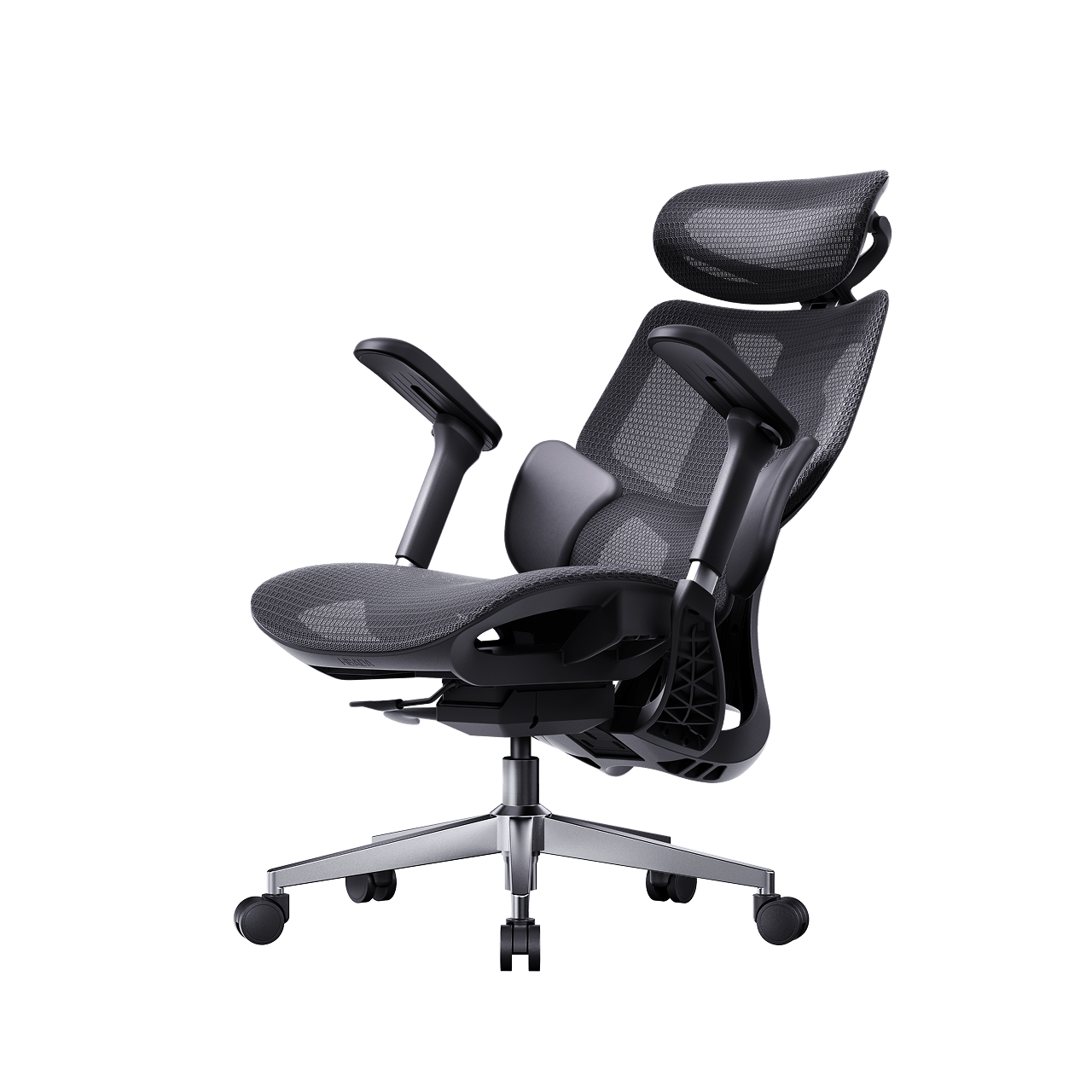 HBADA E3 Air 2026 edition office chair with adjustable lumbar support headrest armest  black~0-0