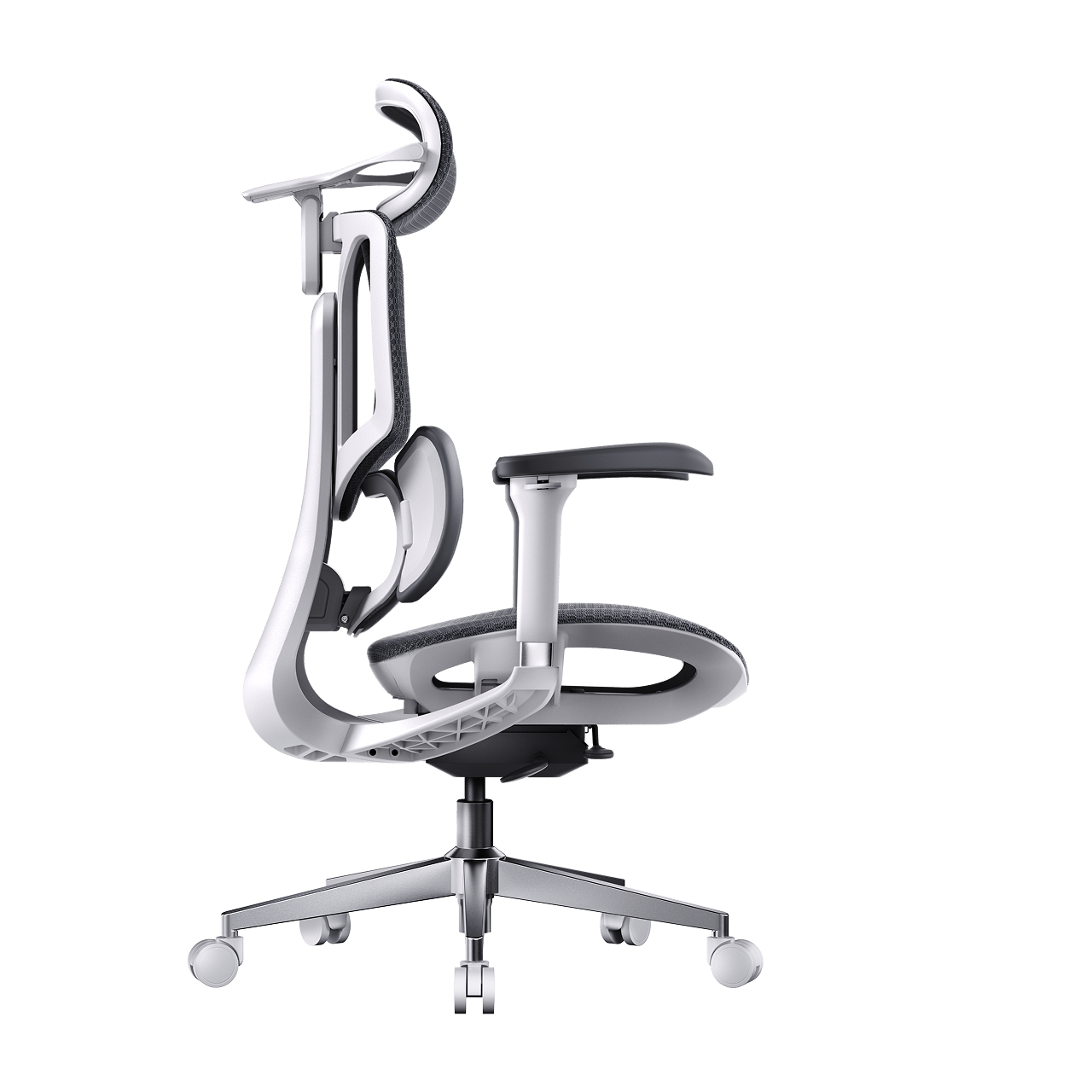 HBADA e3 air 2026 edition office ergonomic chair with adjustable lumbar support, headest, armrest, backrest  gray~1-0