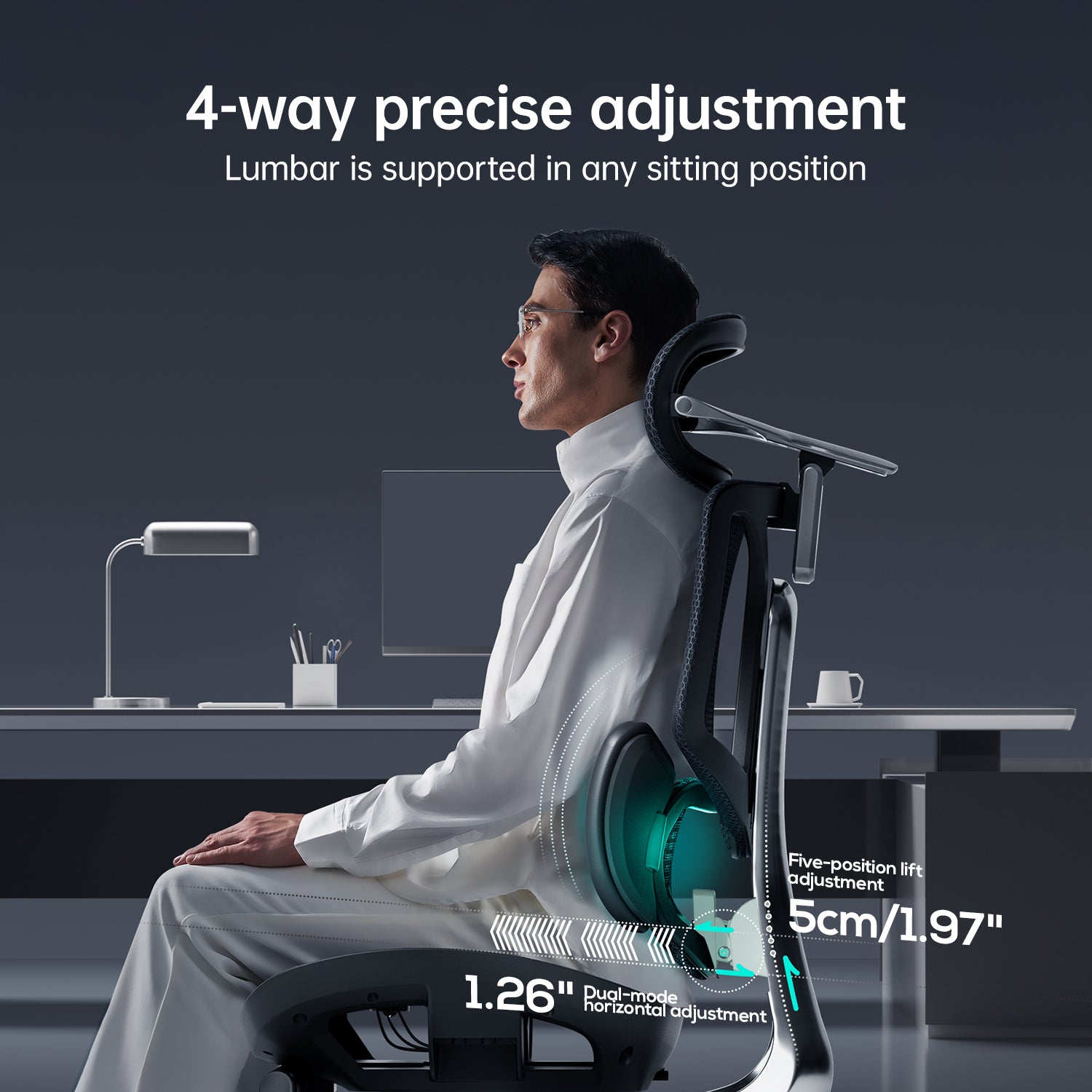 HBADA E3 Ultra Ergonomic Office Chair Futuristic(with Footrest)