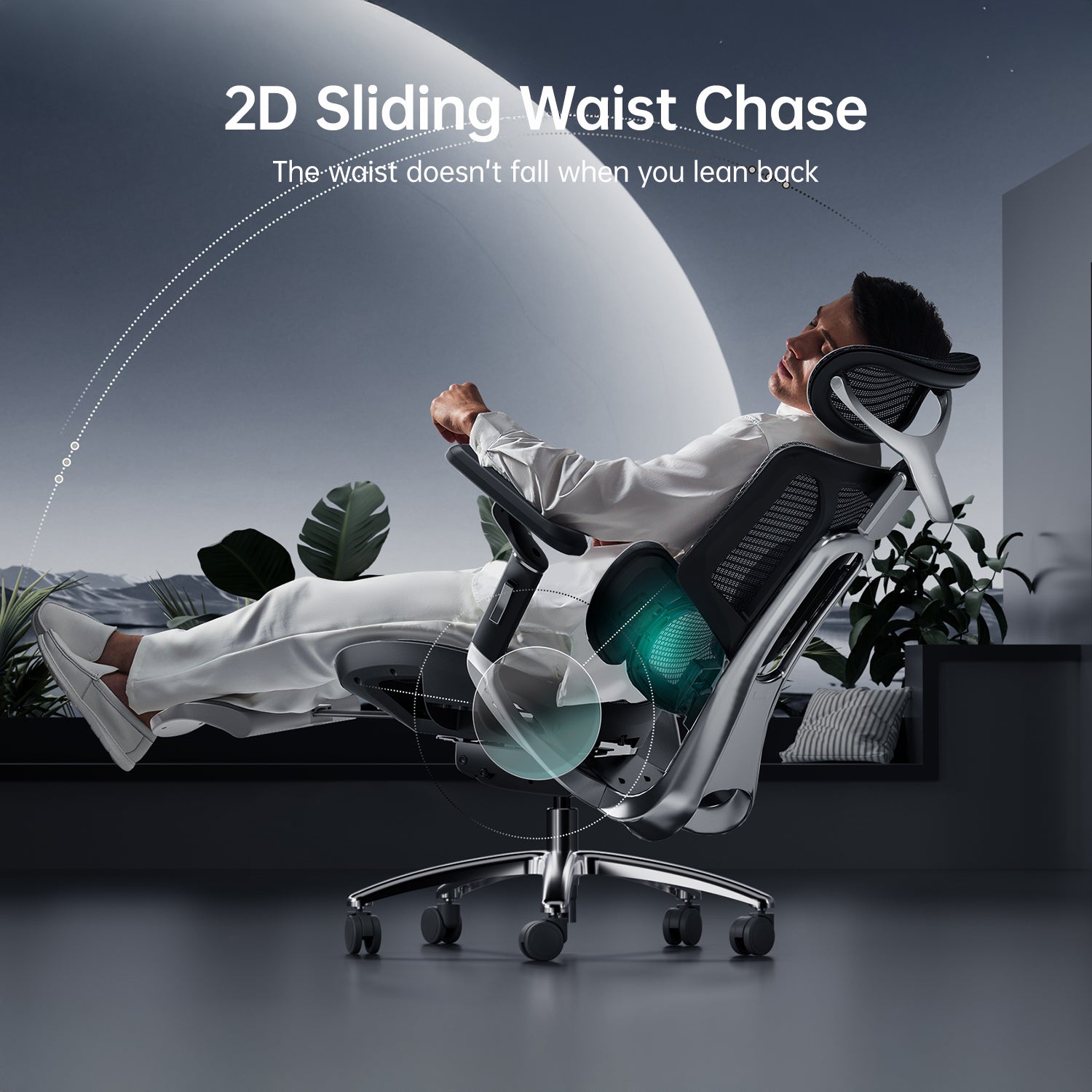 HBADA E3 Ultra Ergonomic Office Chair Futuristic(with Footrest)