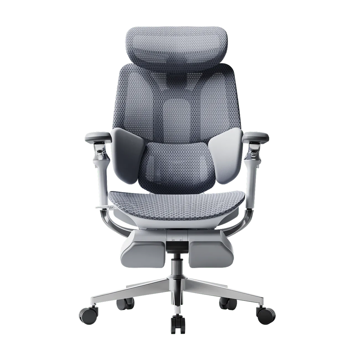 Ergonomic office chair with mesh back and seat gray~1-1