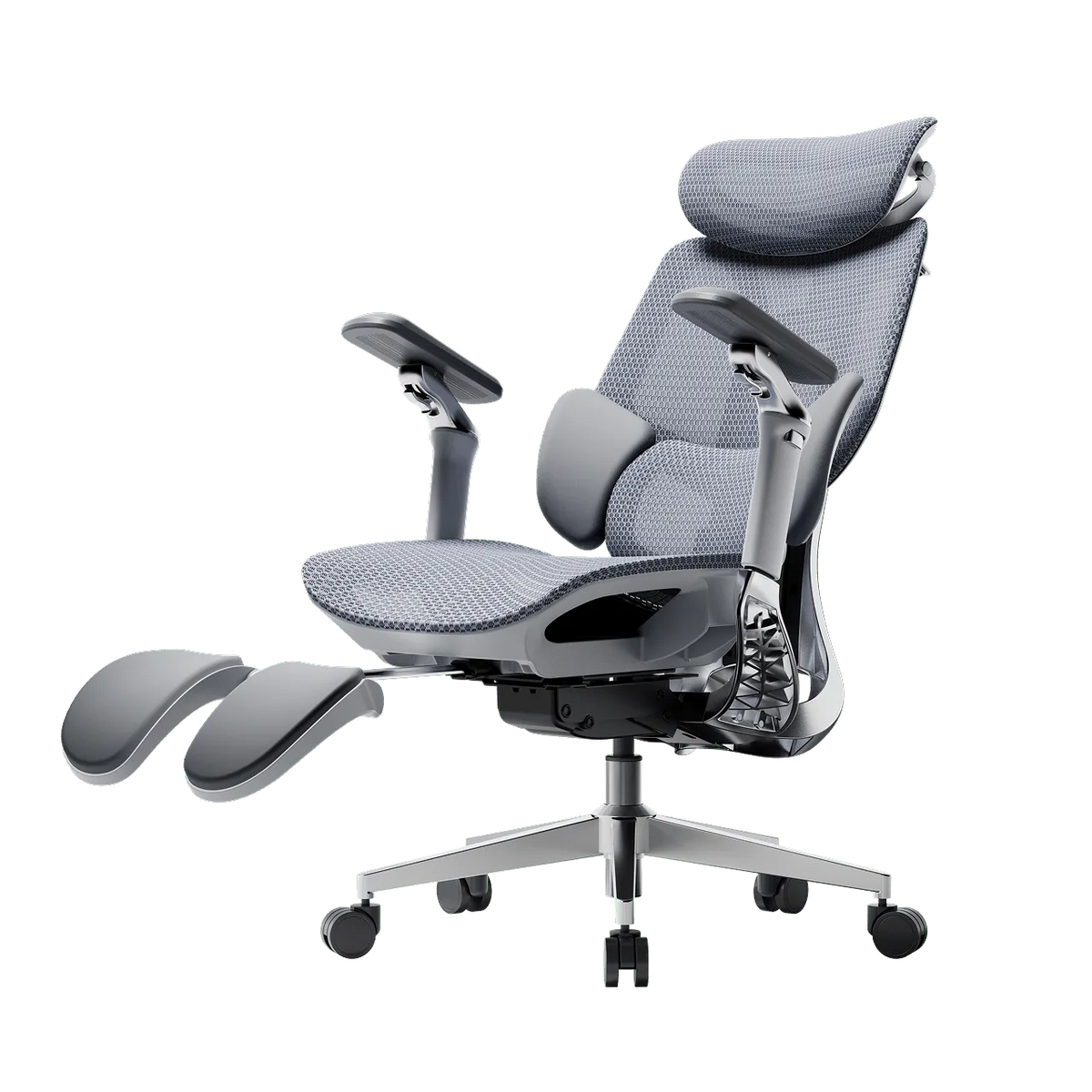 E3 PRO 2026 ergonomic office chair with adjustable lumbar support gray~1-1