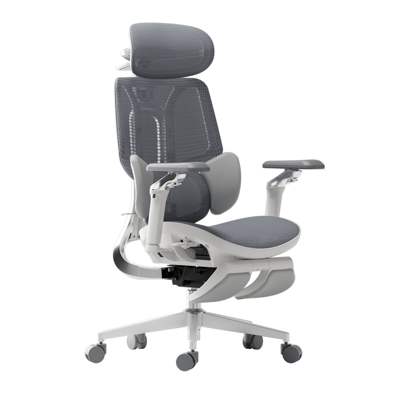 Ergonomic office chair with mesh back and adjustable armrests~0-1