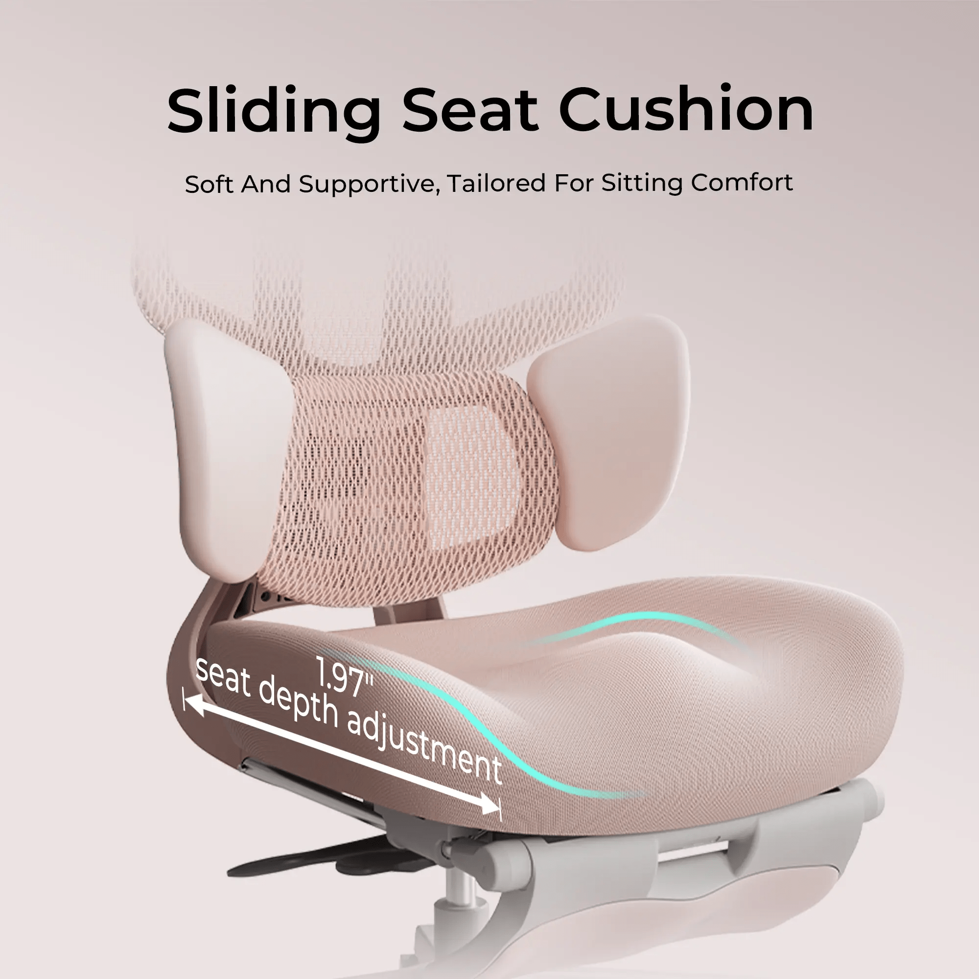 HBADA E3 Air Ergonomic Office Chair Pink~0-2-1