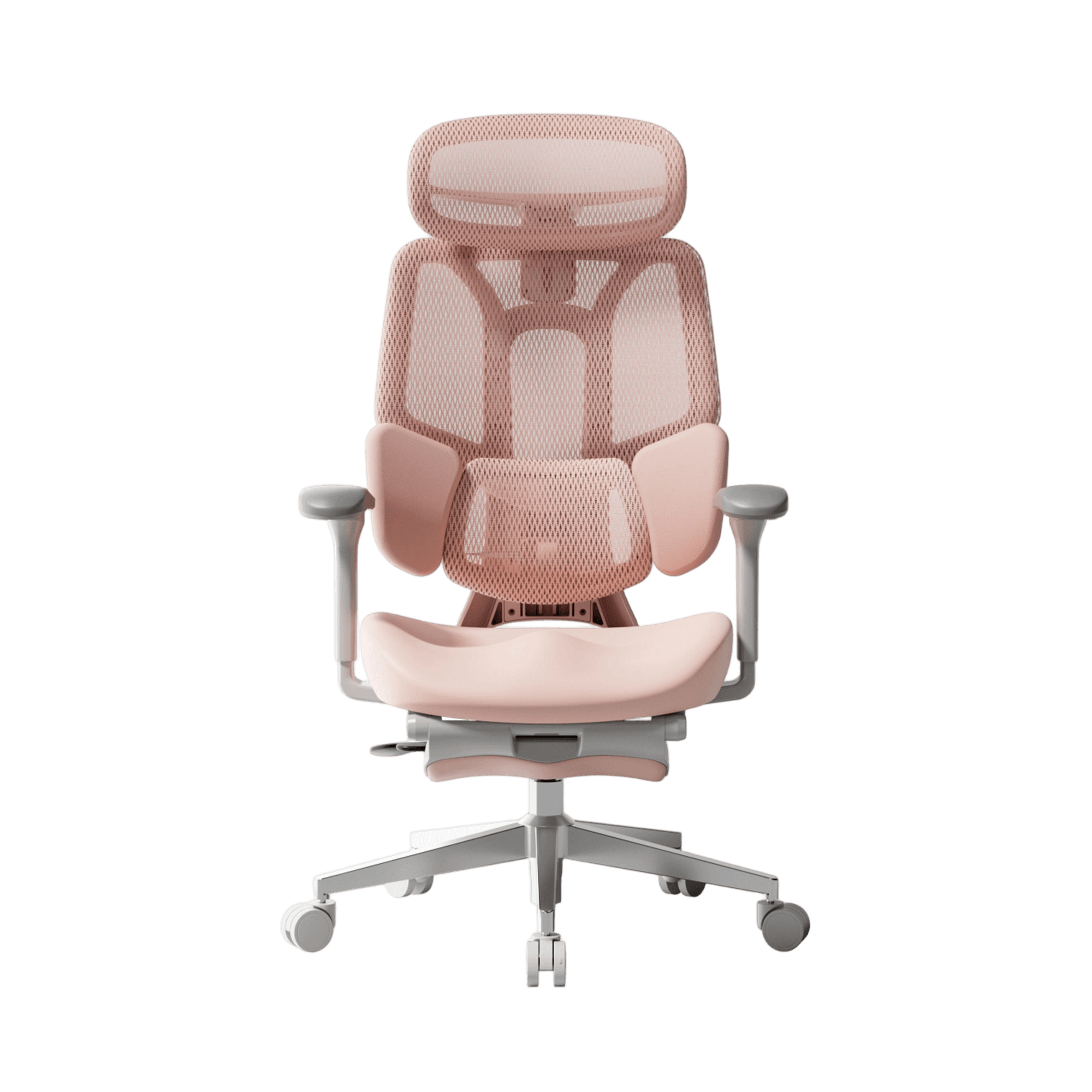 Premium ergonomic task desk chair product render with clean studio background~1-2-1