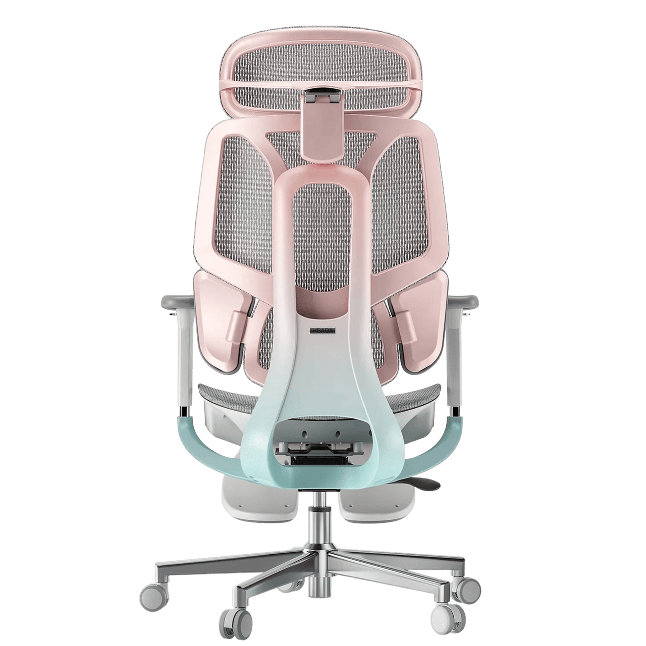 Ergonomic office chair with pink and blue gradient~2-2