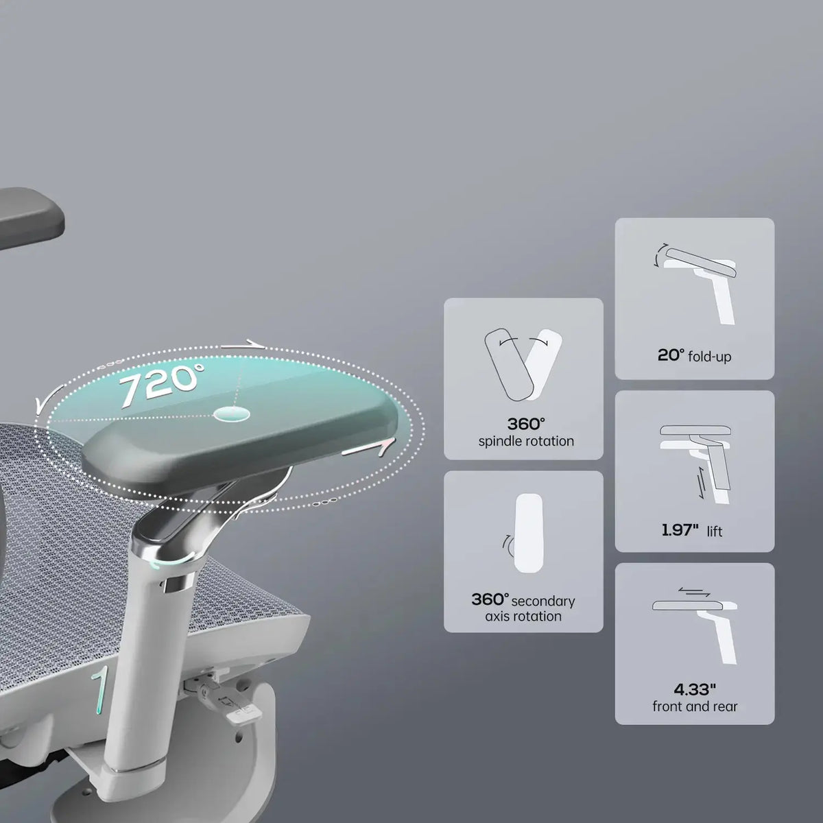 HBADA E3 Ultra Ergonomic Office Chair Futuristic~2-1-1