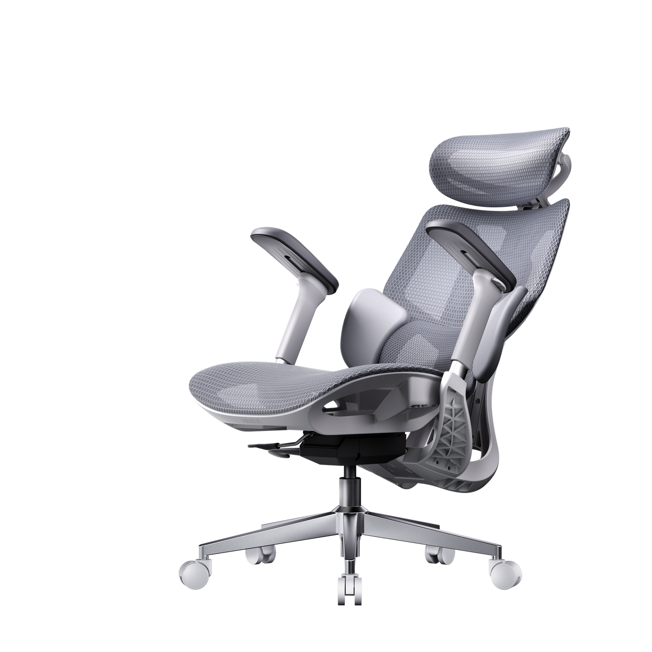 HBADA E3 Air Ergonomic Office Chair without footrest gray front~0-0