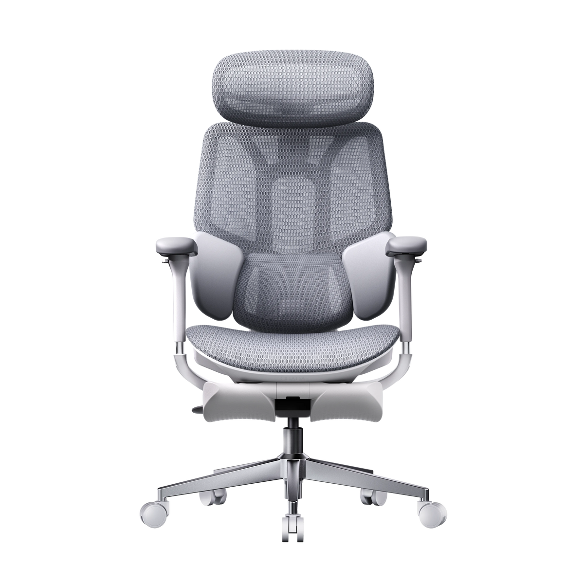 HBADA E3 Air Ergonomic Office Chair without footrest gray front~0-1