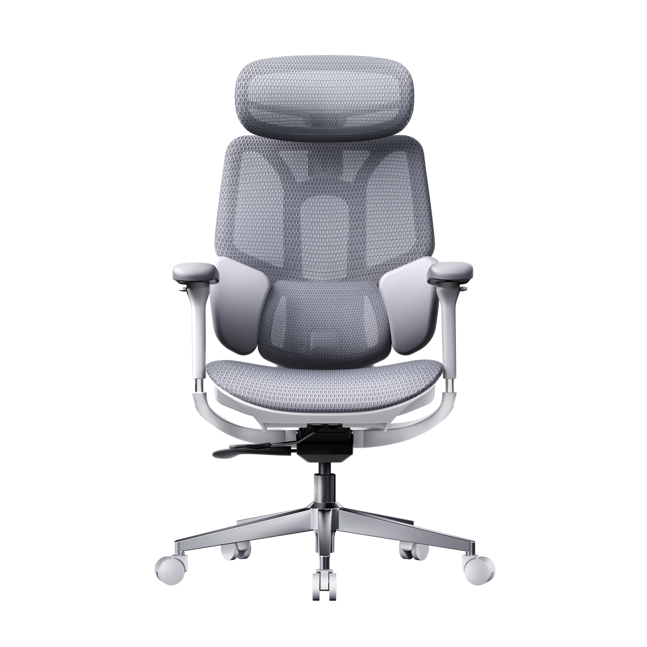 HBADA E3 Air Ergonomic Office Chair without footrest gray front~0-0