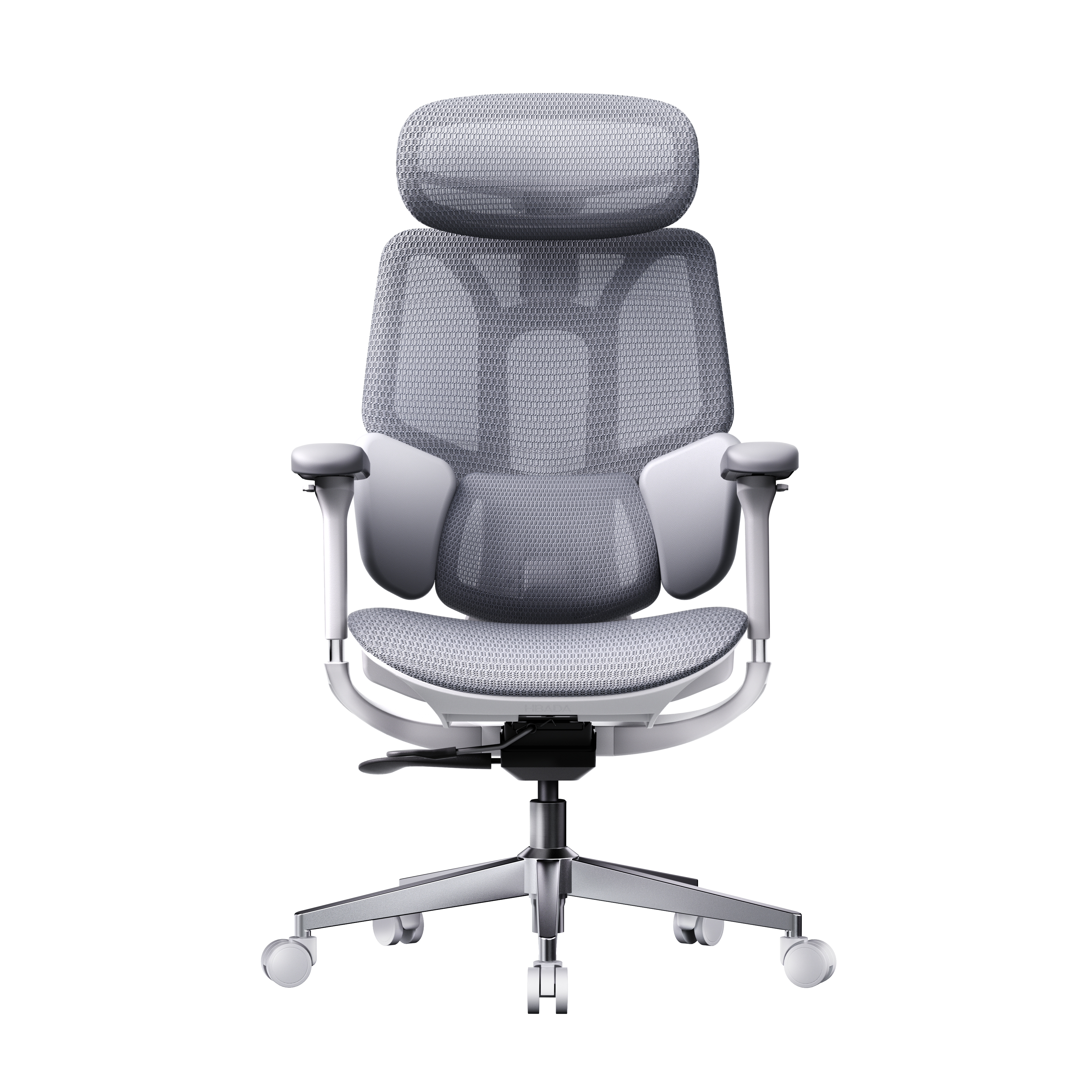 HBADA E3 Air Ergonomic Office Chair without footrest gray front~0-0
